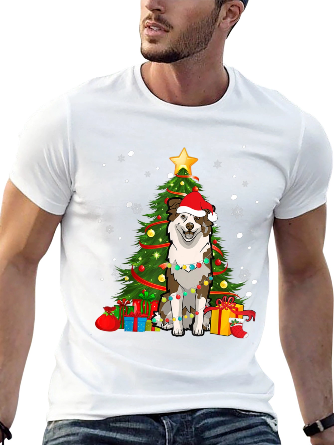 Festive Dog Christmas Tree T-Shirt