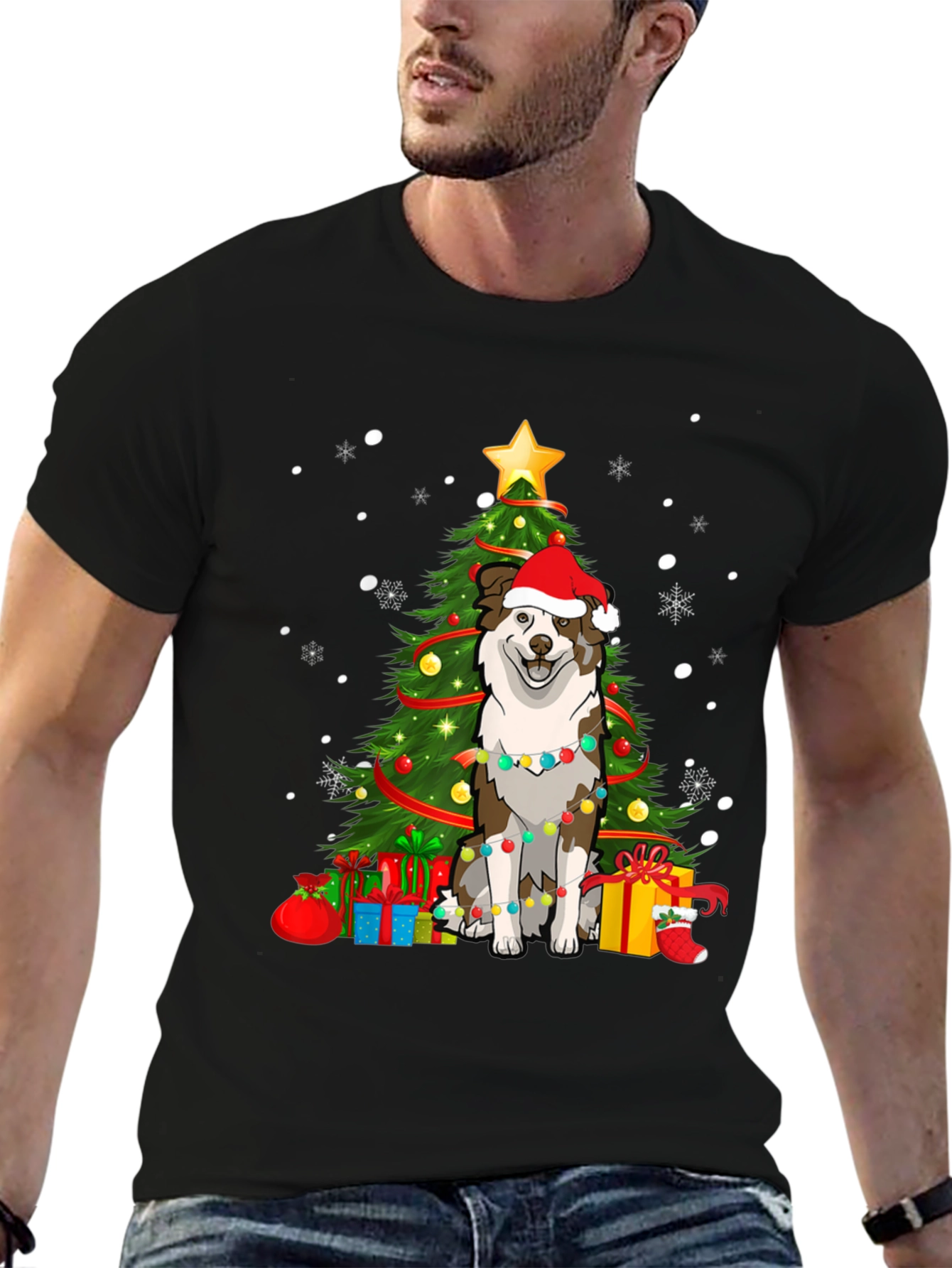 Festive Dog Christmas Tree T-Shirt