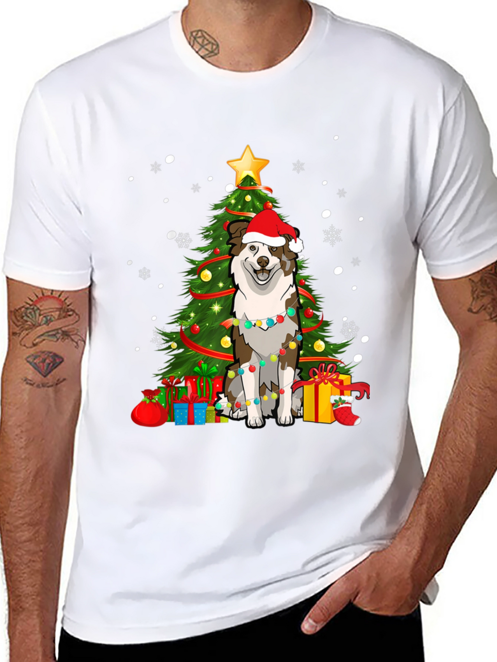Festive Dog Christmas Tree T-Shirt