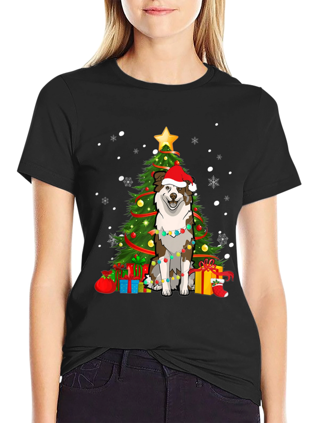 Festive Dog Christmas Tree T-Shirt