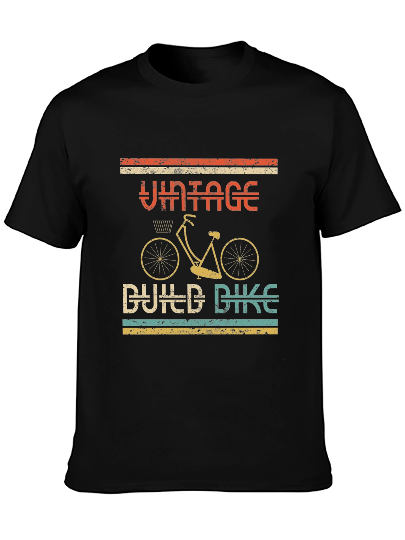 Vintage Build Bike T-Shirt - Retro Cycling Tee