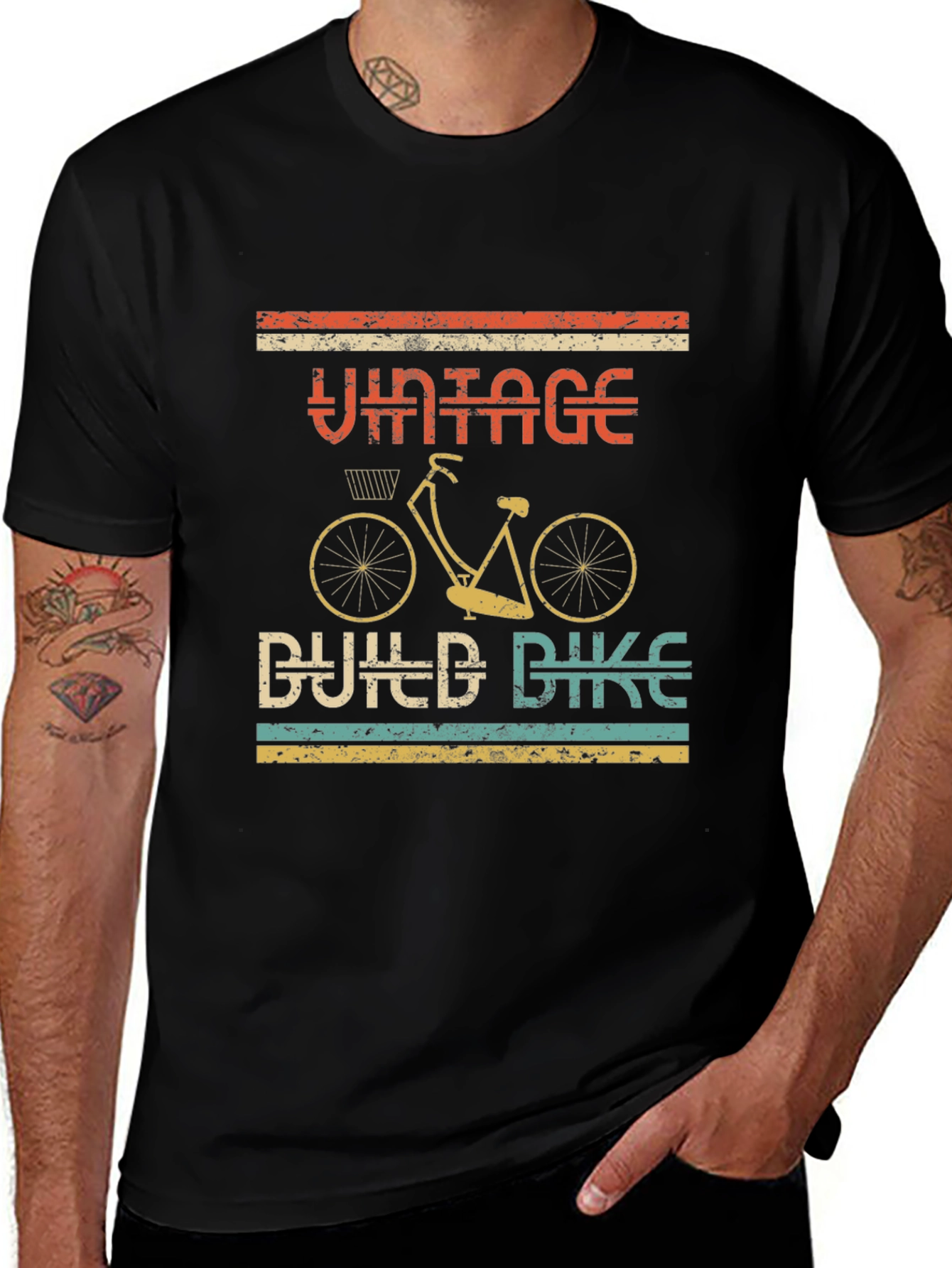 Vintage Build Bike T-Shirt - Retro Cycling Tee