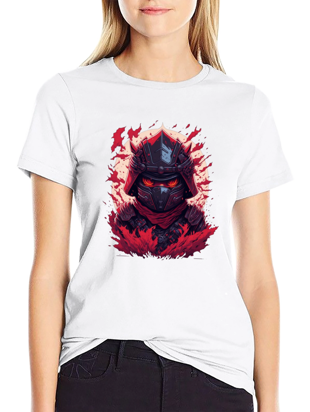Samurai Warrior Graphic T-Shirt - Black