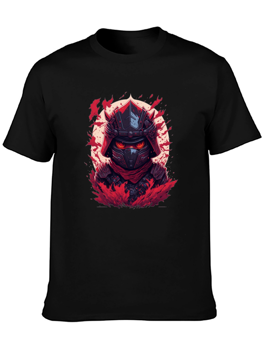 Samurai Warrior Graphic T-Shirt - Black