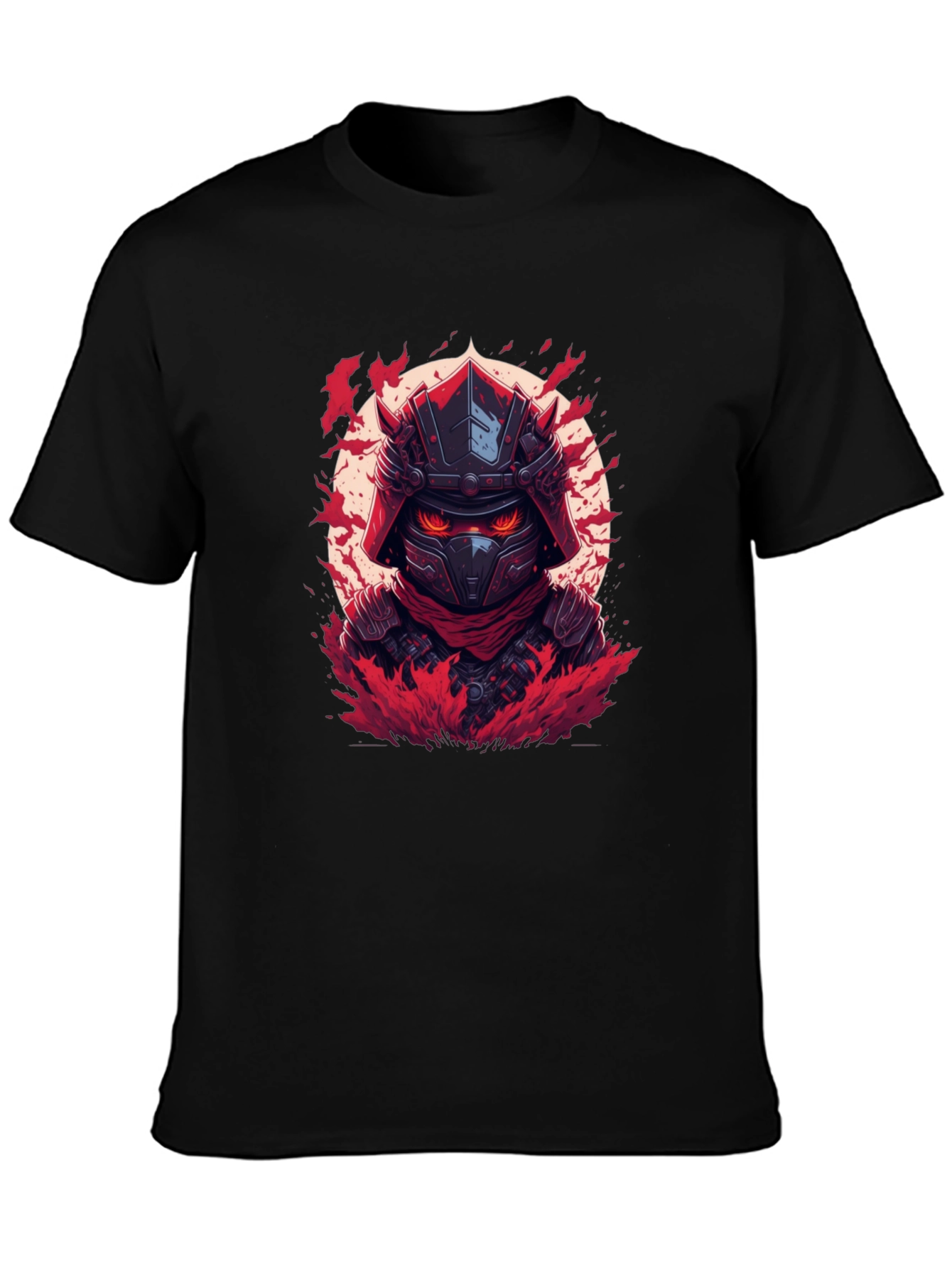 Samurai Warrior Graphic T-Shirt - Black