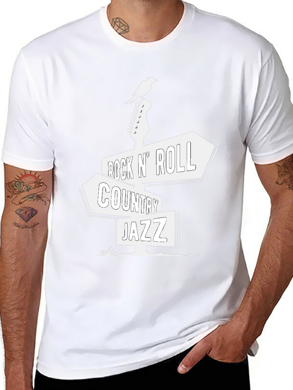 Rock N Roll Country Jazz Graphic Tee