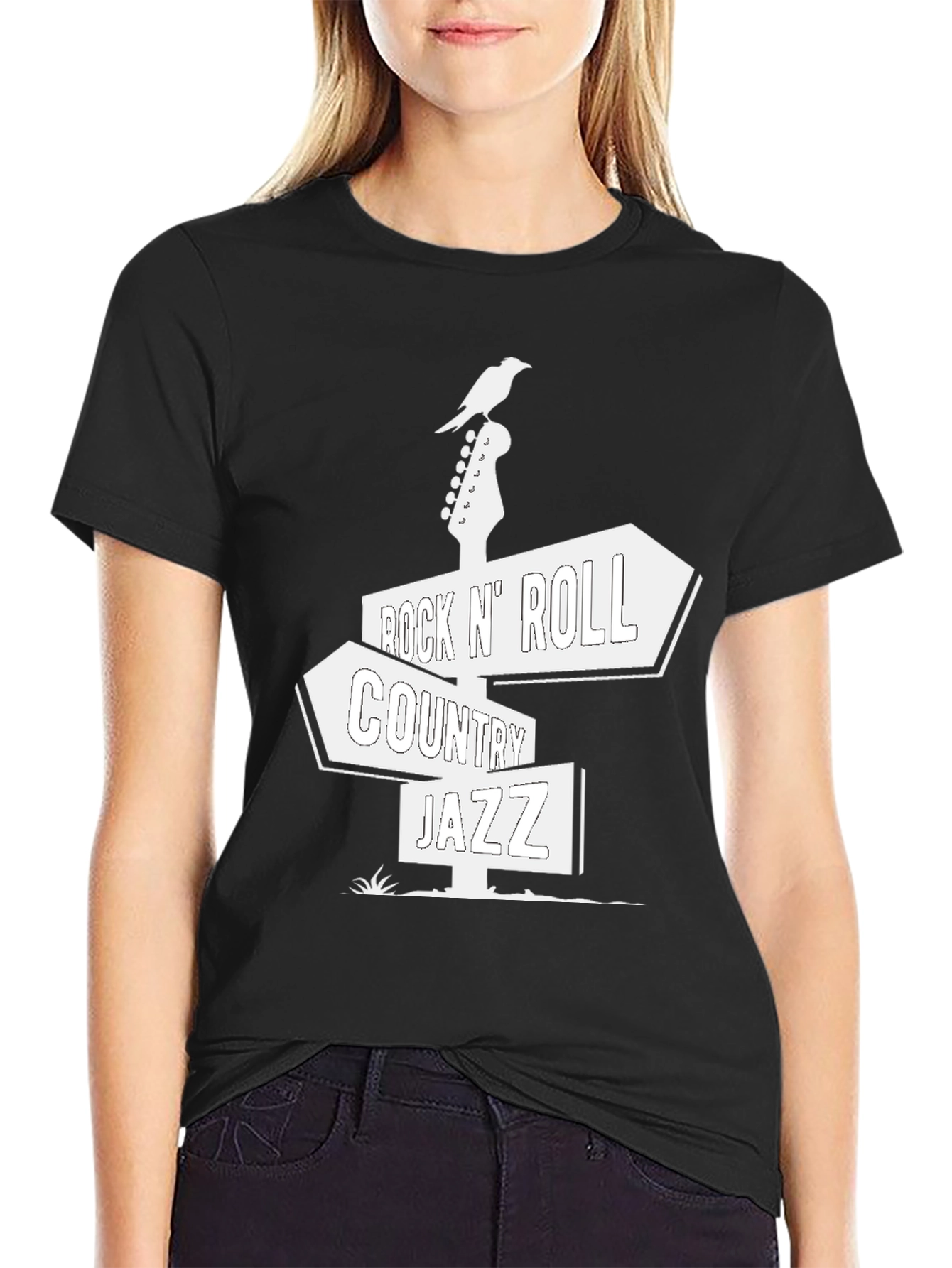 Rock N Roll Country Jazz Graphic Tee