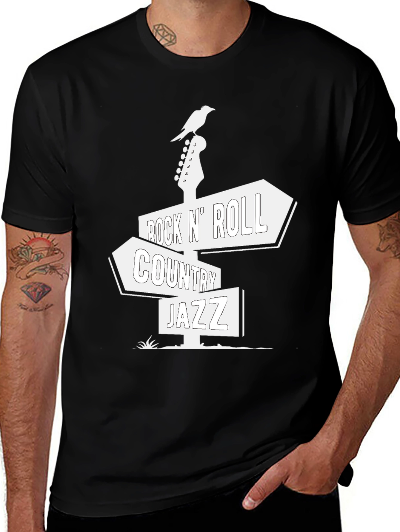 Rock N Roll Country Jazz Graphic Tee
