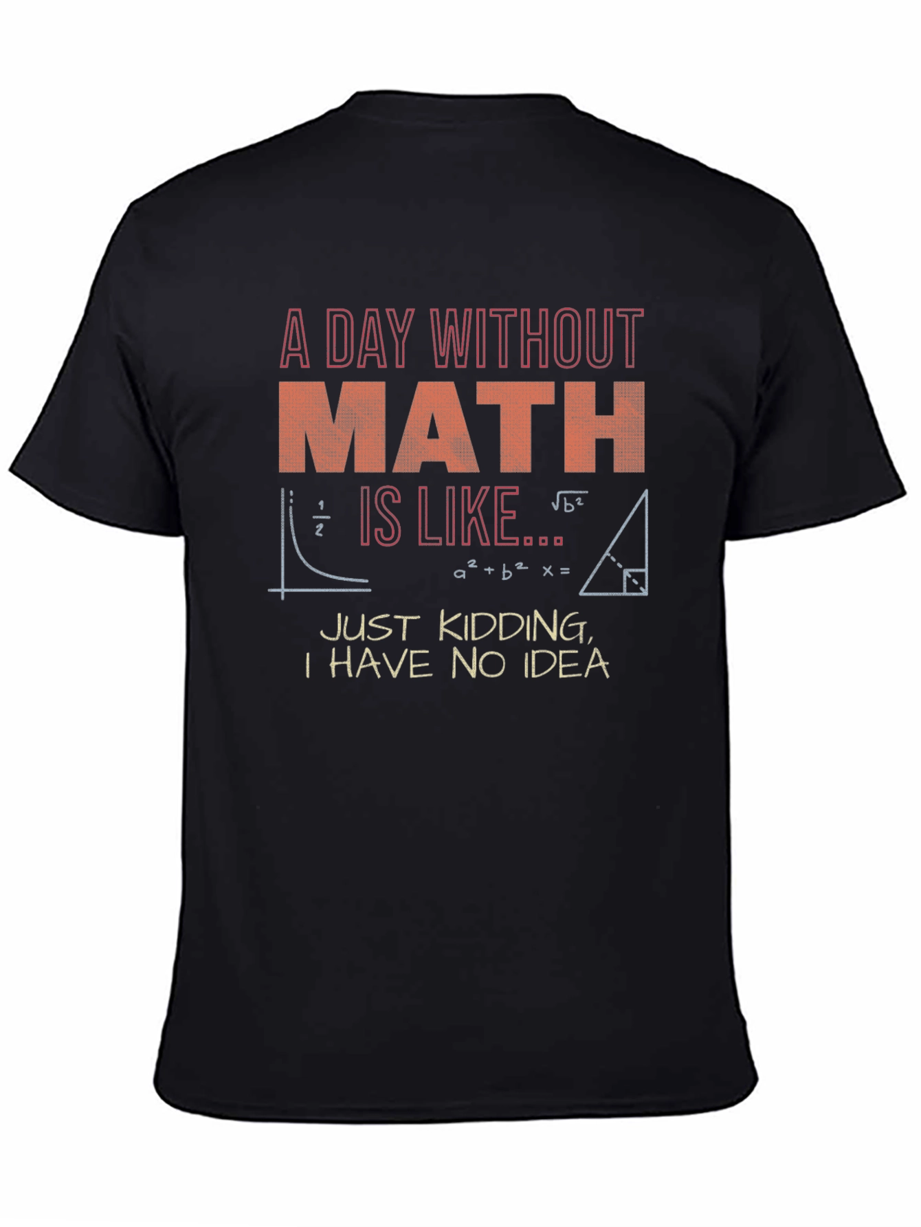 Math Pun Graphic Tee - A Day Without Math T-Shirt
