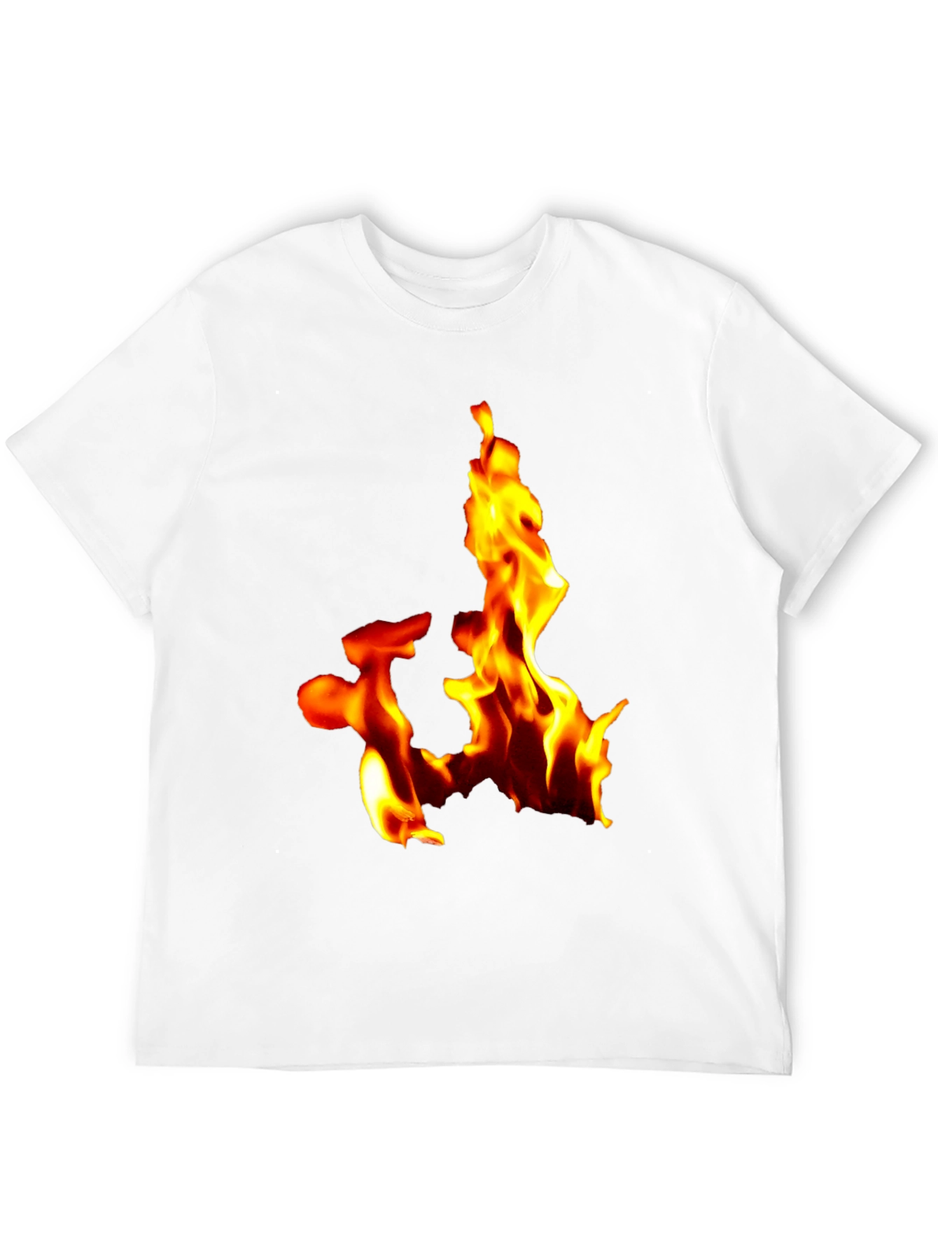 Fiery Flames Graphic Tee - Bold Black T-Shirt