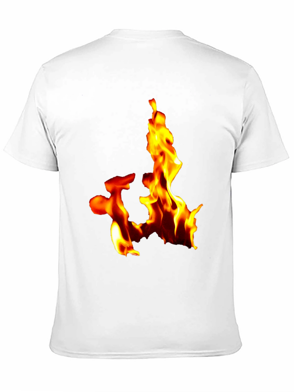 Fiery Flames Graphic Tee - Bold Black T-Shirt