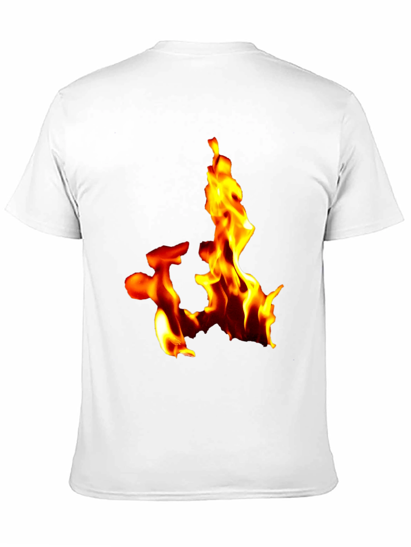 Fiery Flames Graphic Tee - Bold Black T-Shirt