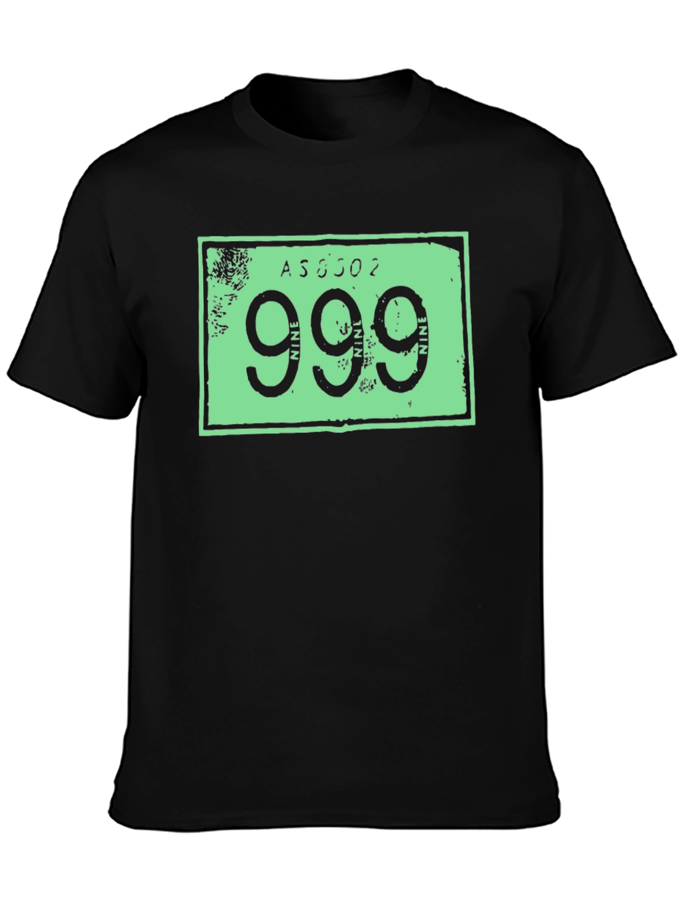 999 Graphic Print Tee - Black