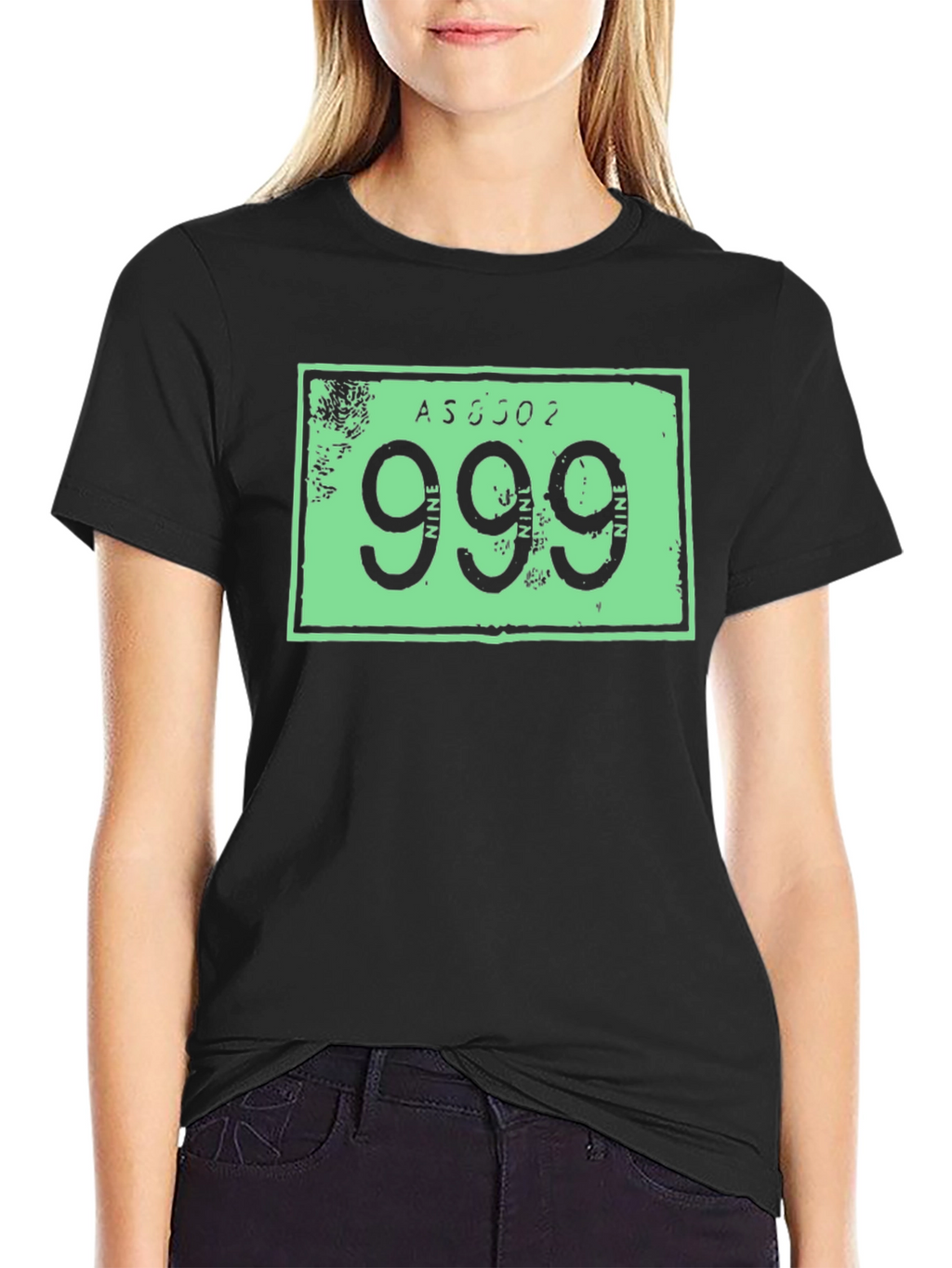 999 Graphic Print Tee - Black