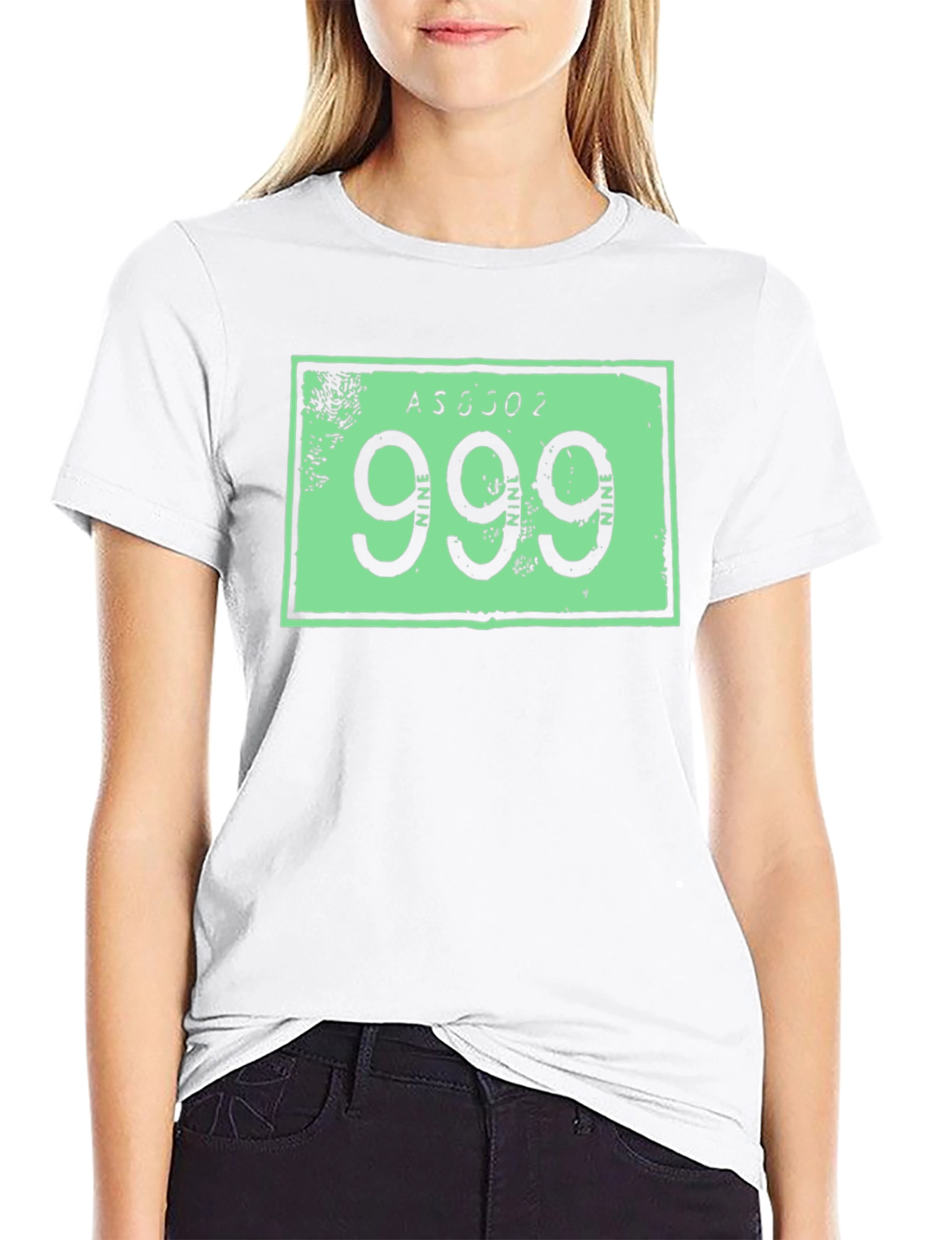 999 Graphic Print Tee - Black