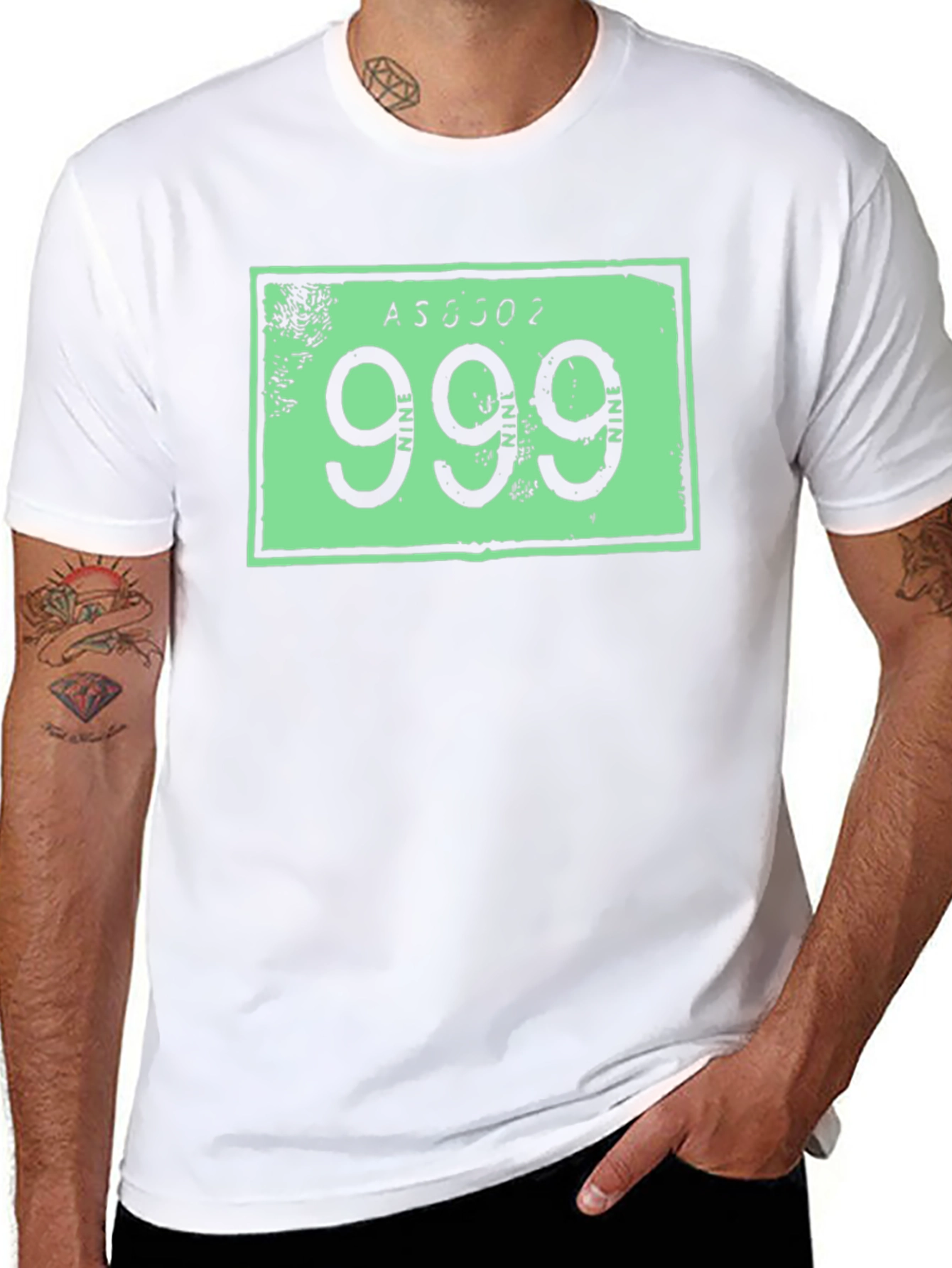 999 Graphic Print Tee - Black