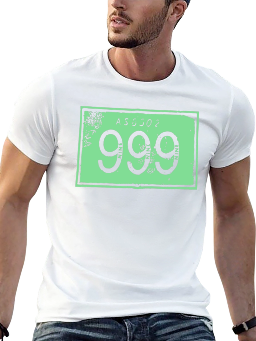 999 Graphic Print Tee - Black
