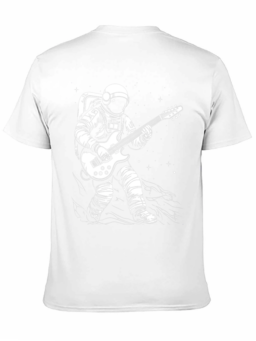 Astronaut Guitarist Graphic Tee - Space Rocker T-Shirt