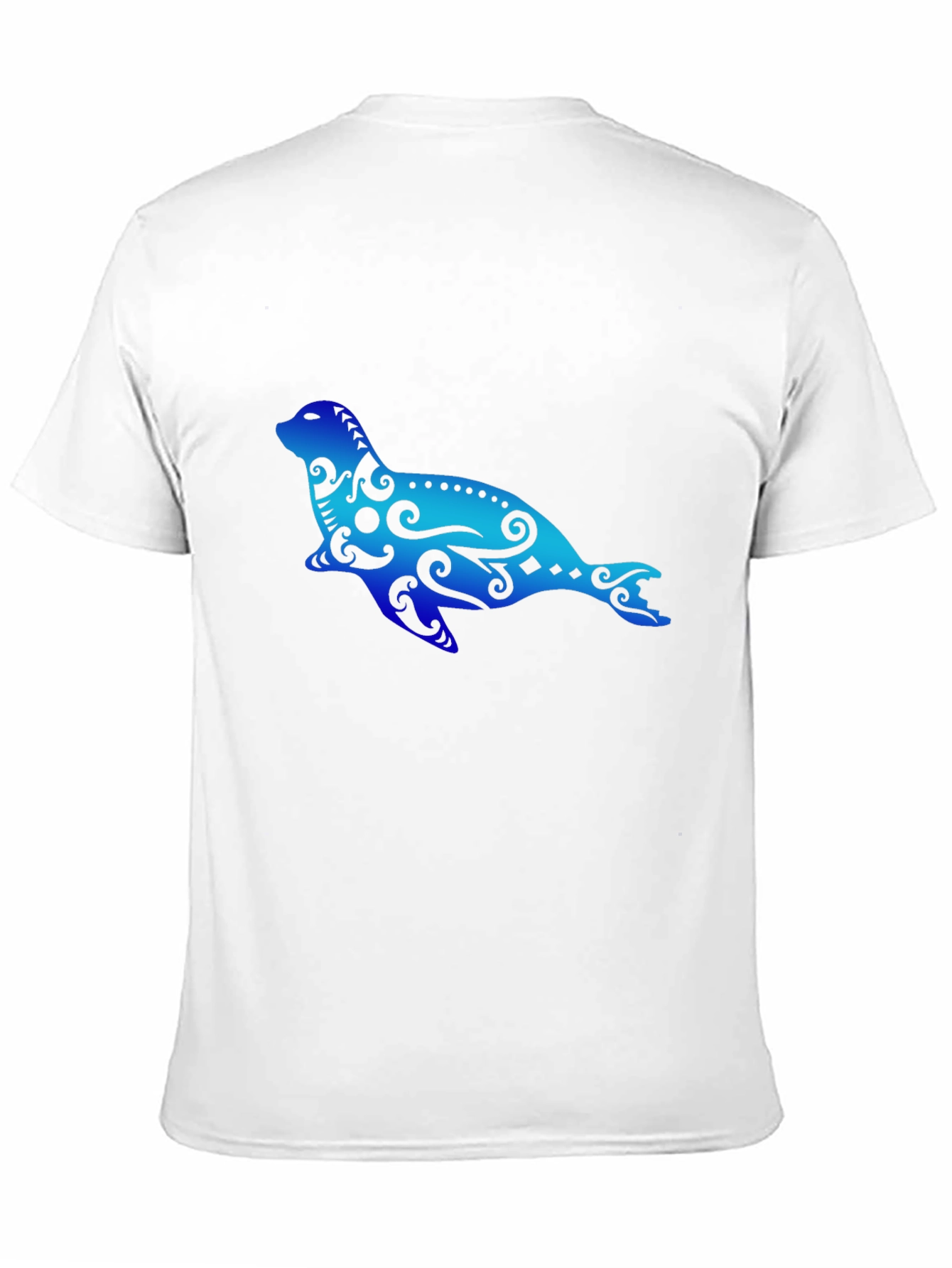 Seal Tribal Art Graphic T-Shirt - Black