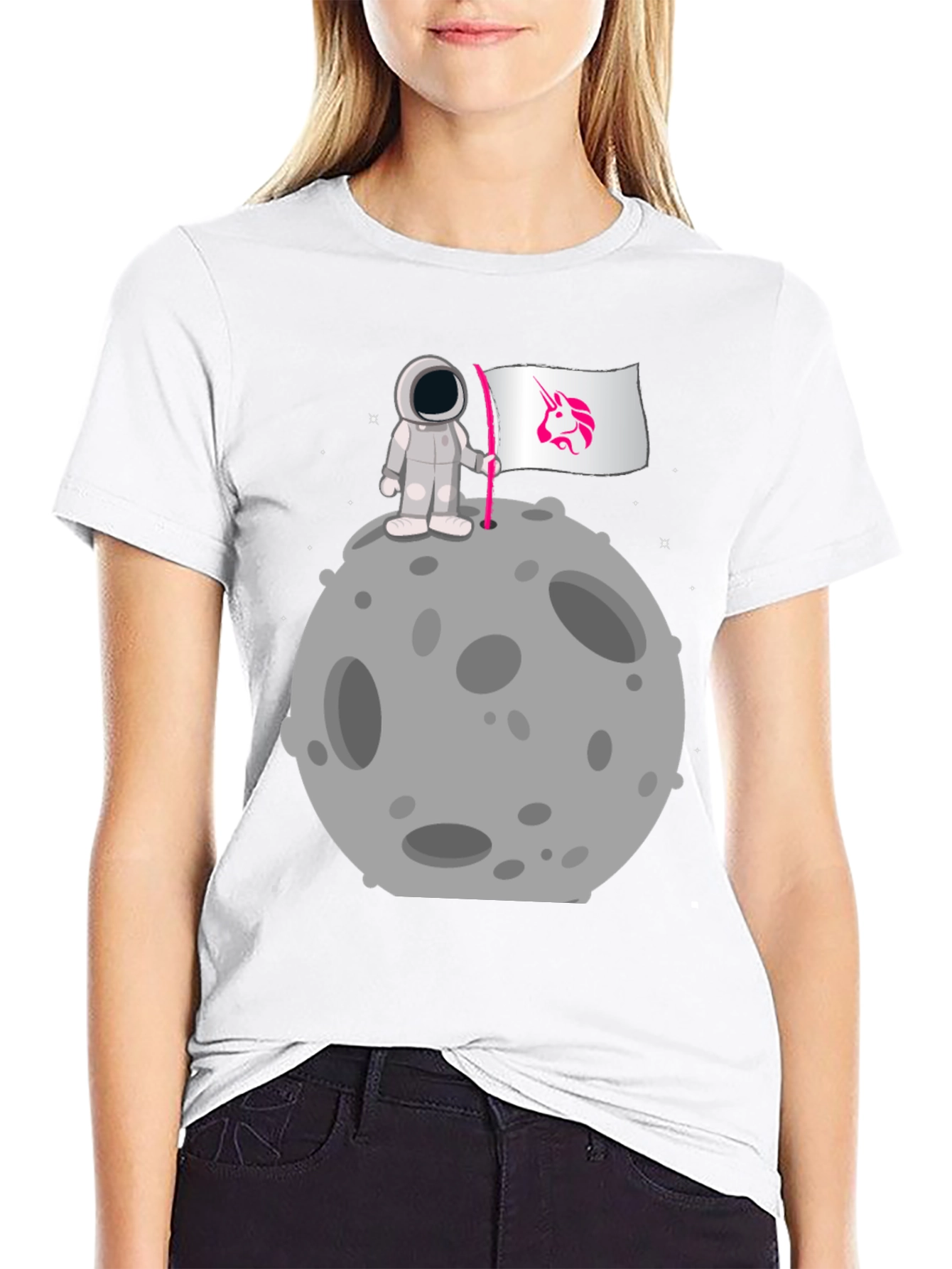 Astronaut Unicorn Flag Graphic Tee