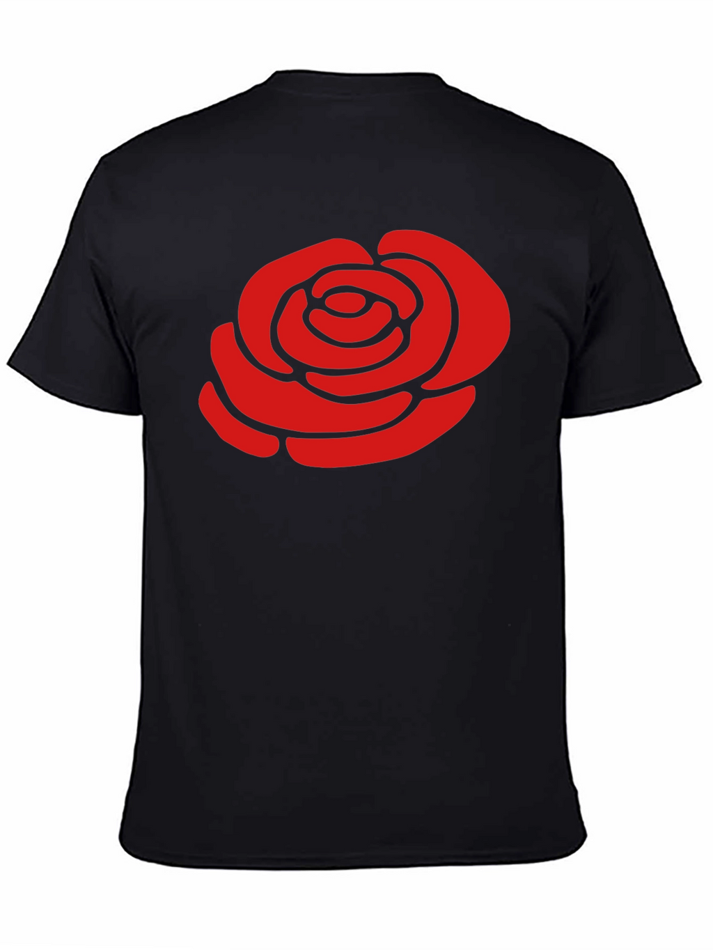 Red Rose Graphic Black T-Shirt - Stylish Casual Wear
