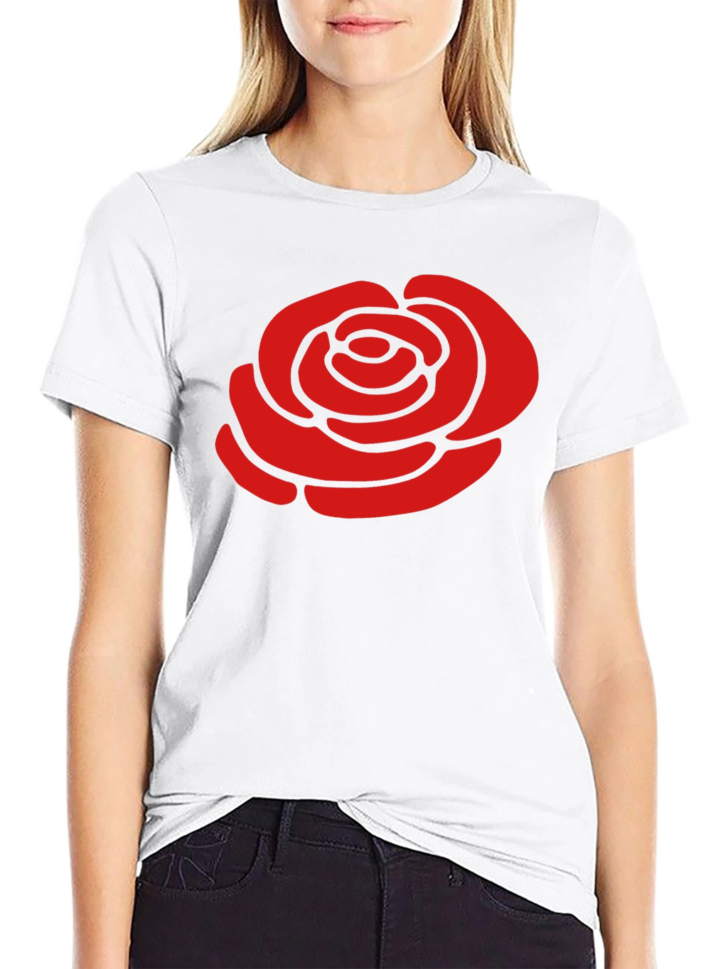 Red Rose Graphic Black T-Shirt - Stylish Casual Wear