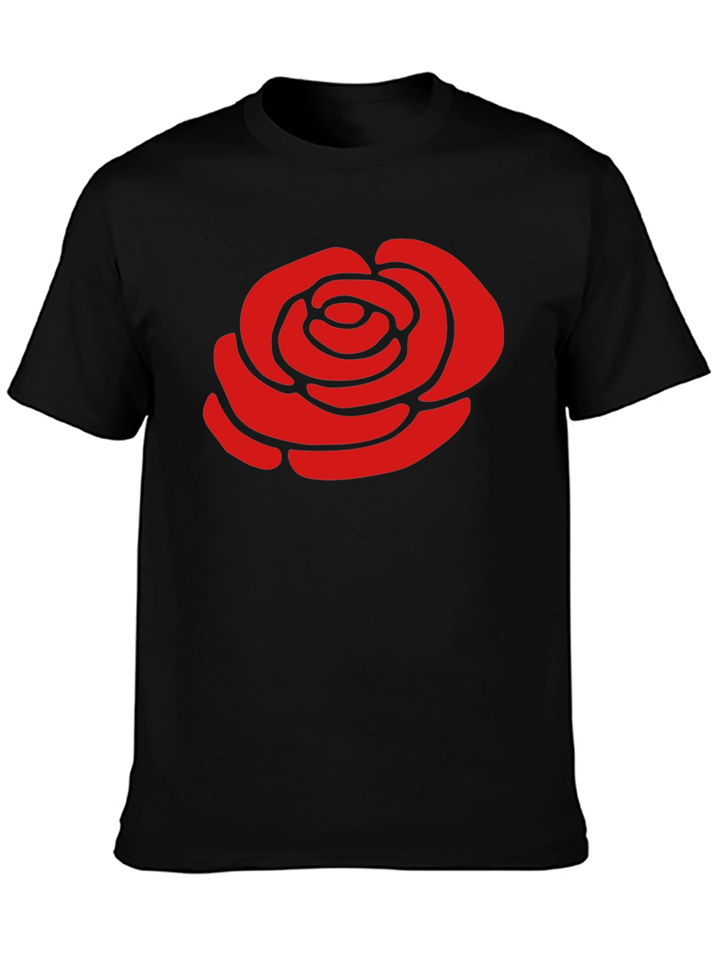 Red Rose Graphic Black T-Shirt - Stylish Casual Wear