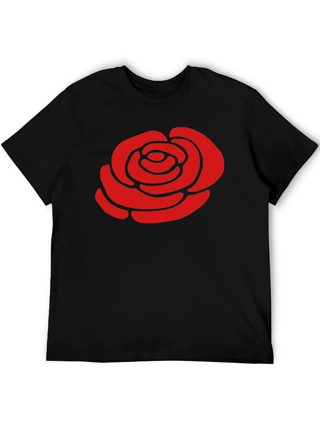 Red Rose Graphic Black T-Shirt - Stylish Casual Wear