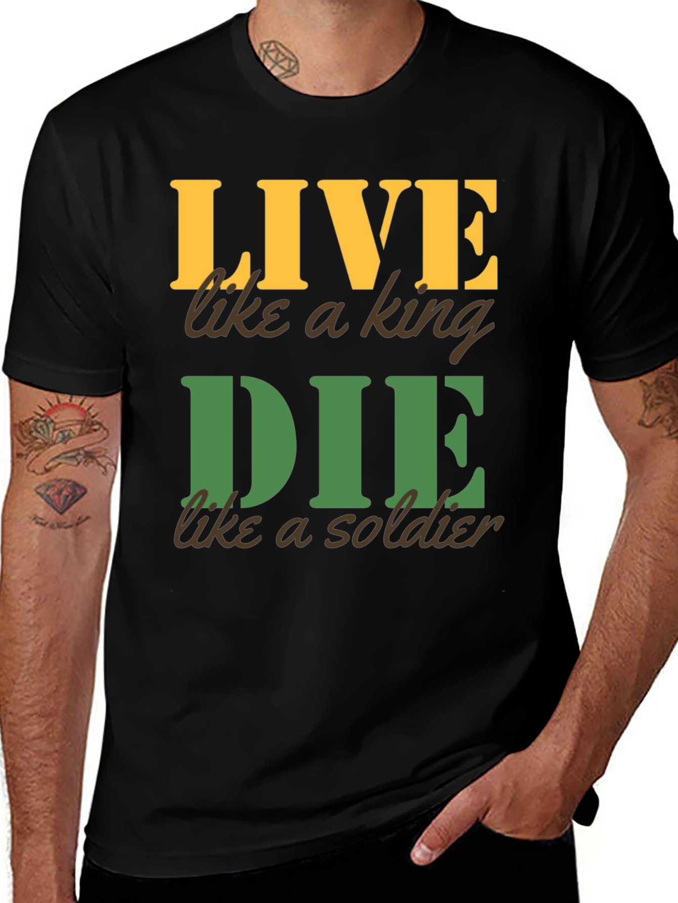 Live Like a King Die Like a Soldier Graphic Tee