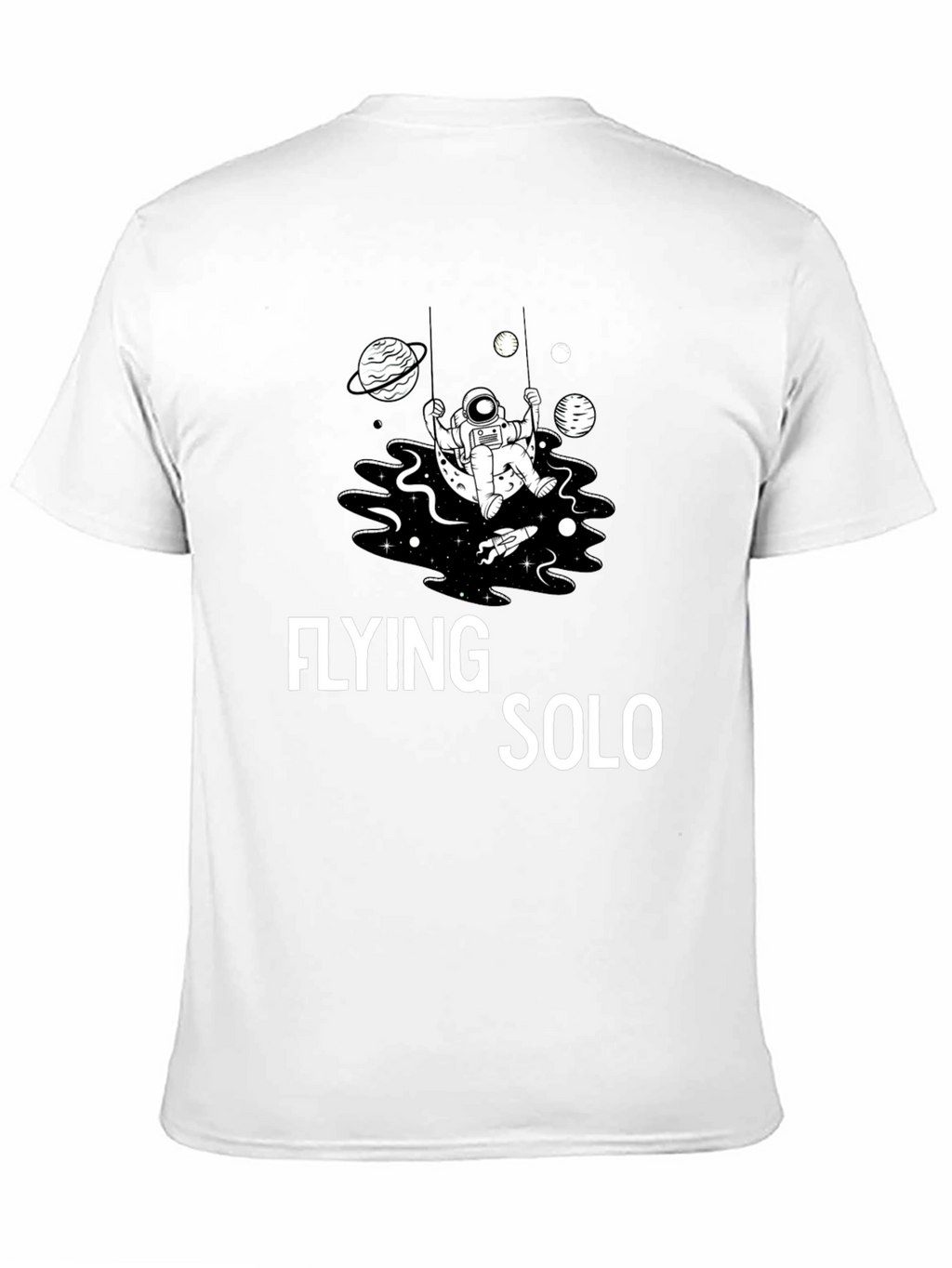 Flying Solo Graphic Tee - Space Astronaut Design