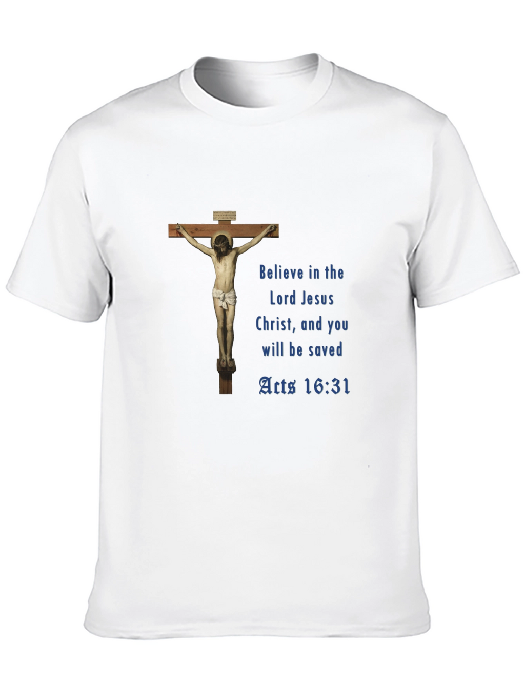 Believe Lord Jesus Black Graphic T-Shirt