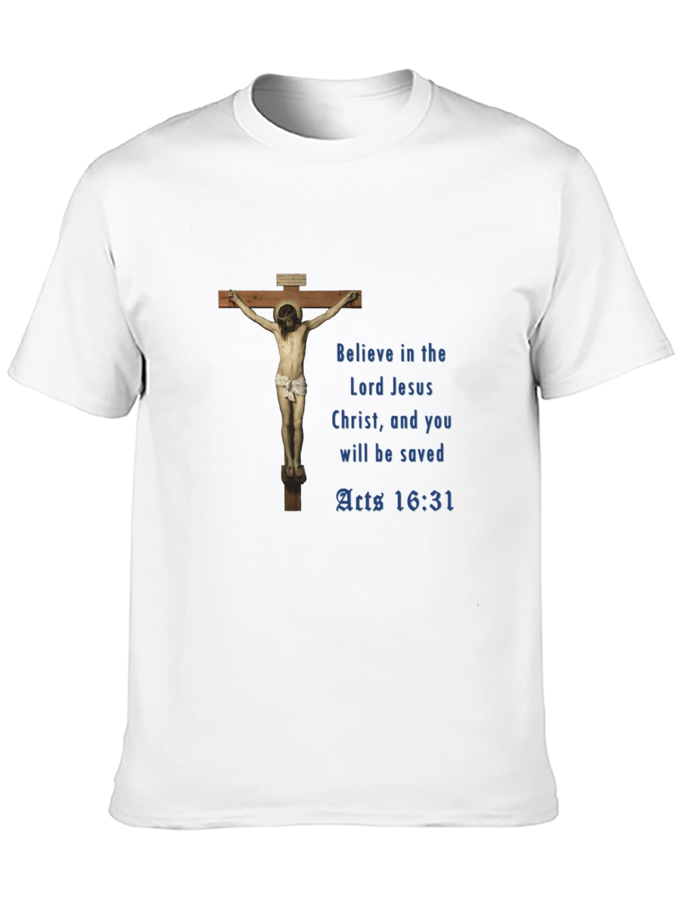 Believe Lord Jesus Black Graphic T-Shirt