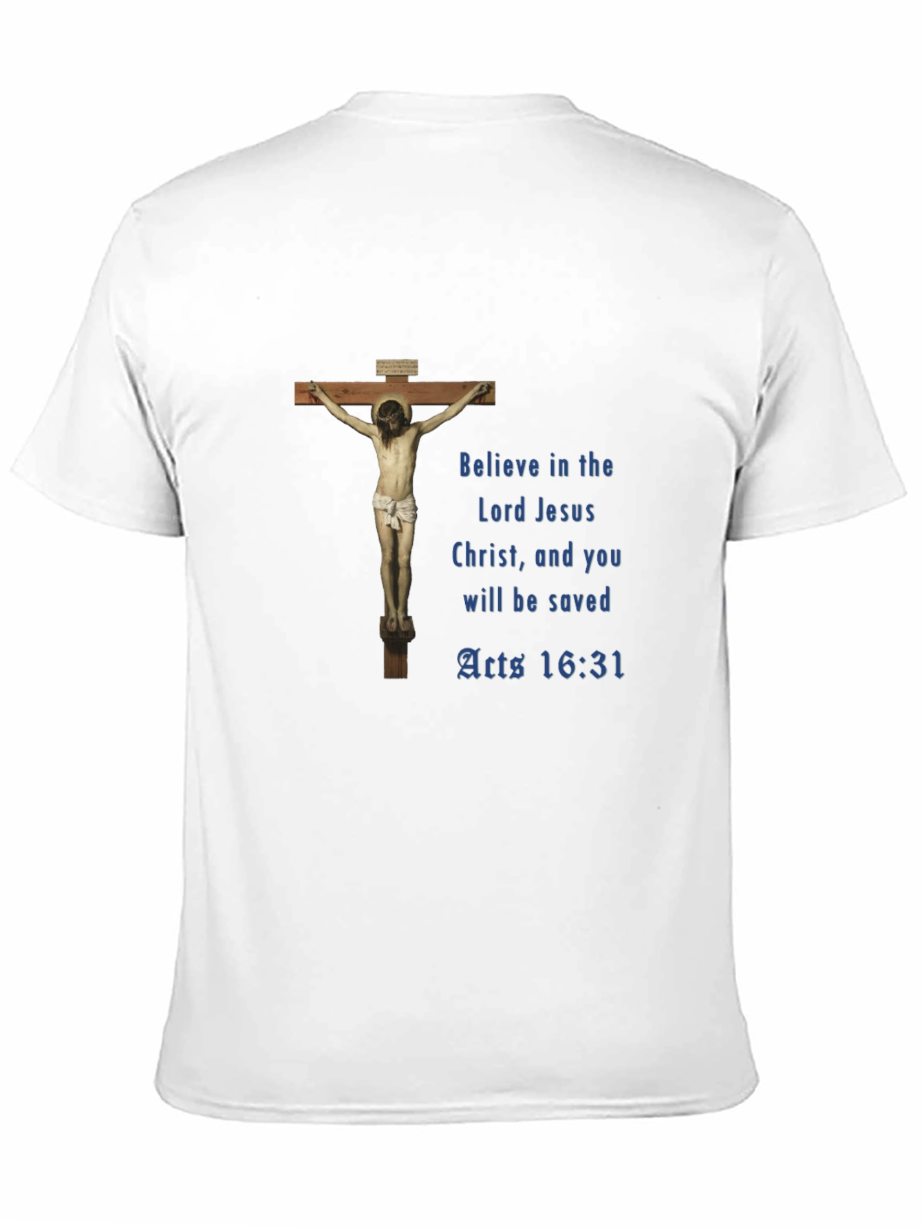 Believe Lord Jesus Black Graphic T-Shirt