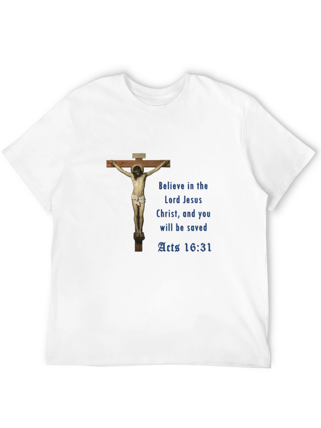 Believe Lord Jesus Black Graphic T-Shirt