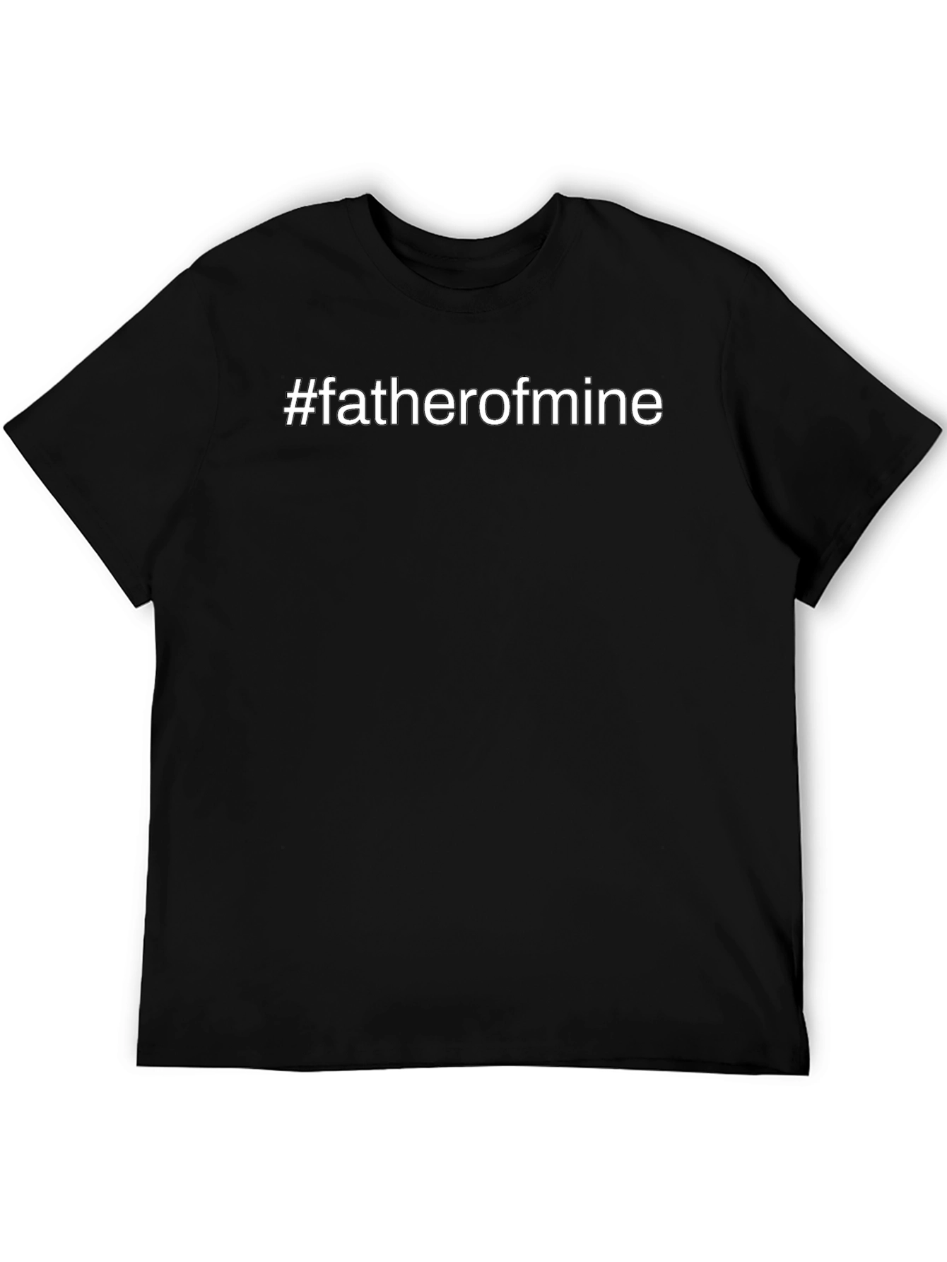 #fatherofmine Black Cotton Graphic Tee