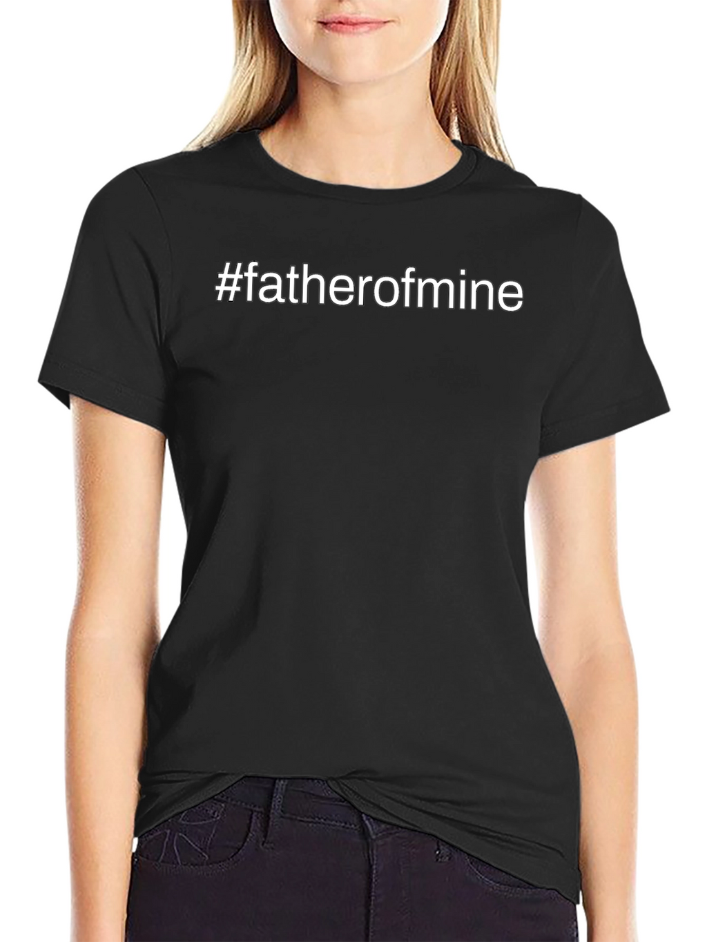 #fatherofmine Black Cotton Graphic Tee