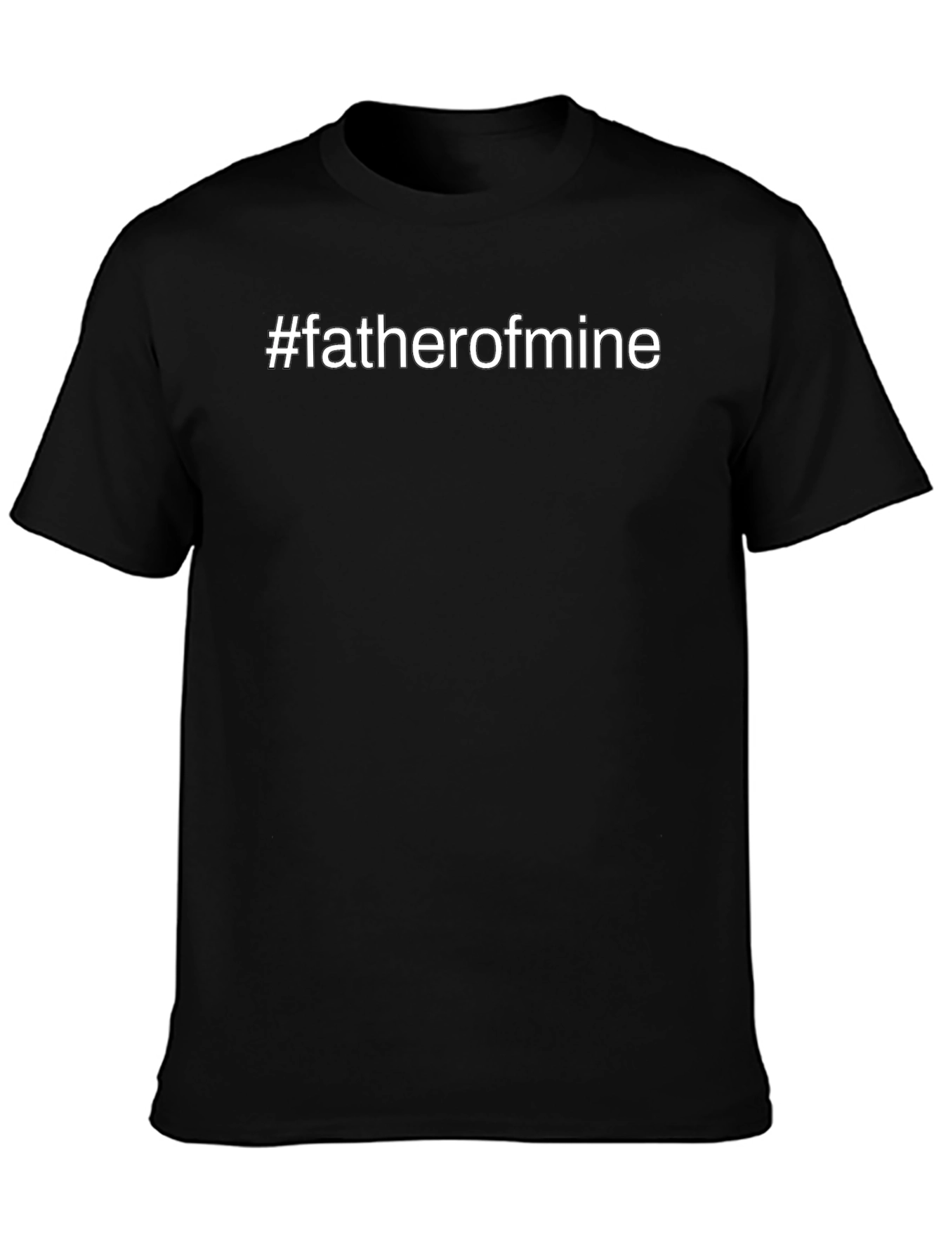 #fatherofmine Black Cotton Graphic Tee