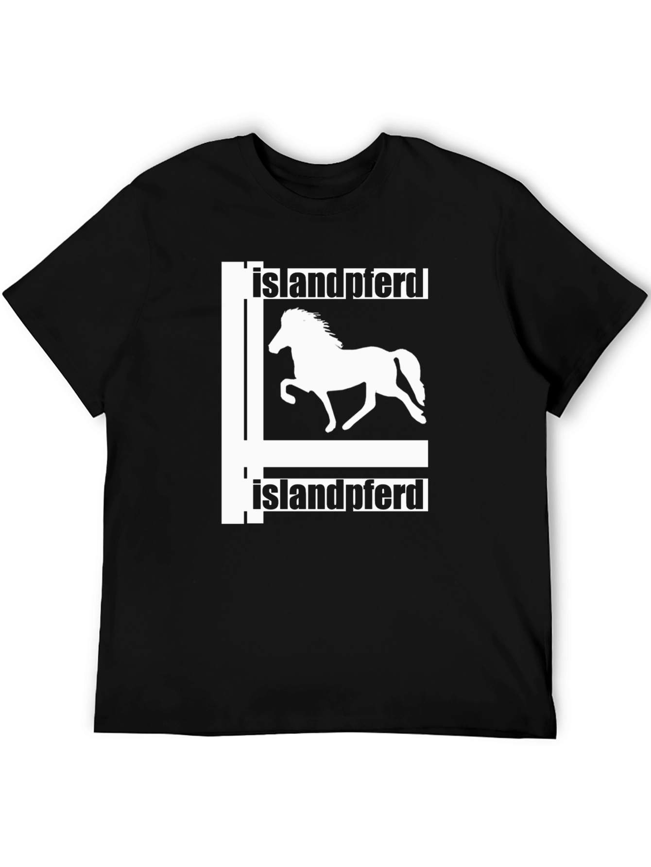 Islandpferd Horse T-Shirt - Black Graphic Tee