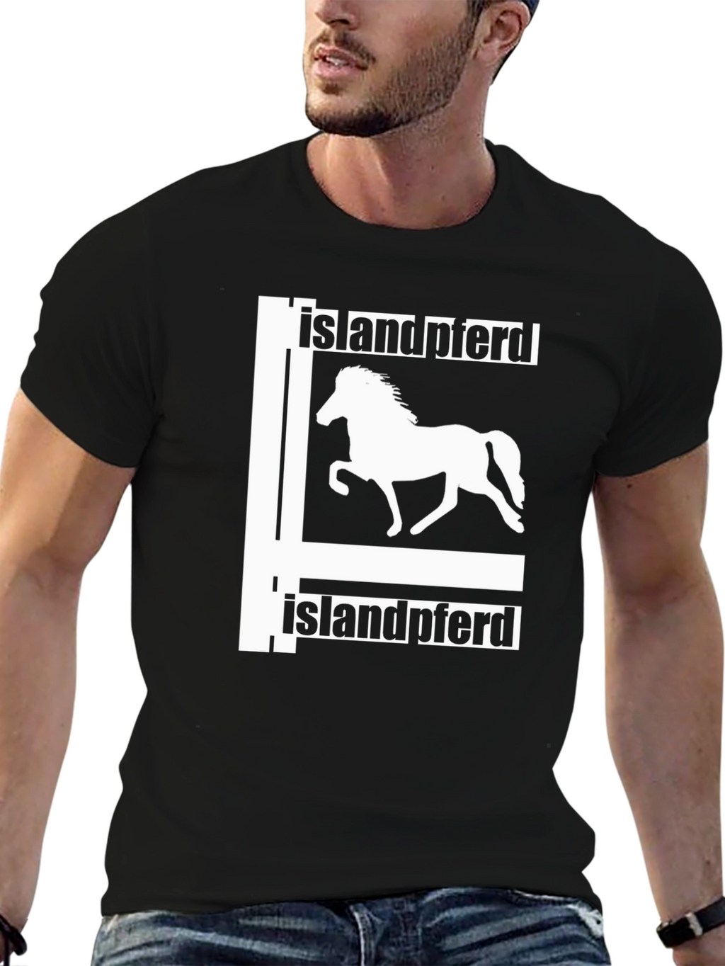 Islandpferd Horse T-Shirt - Black Graphic Tee