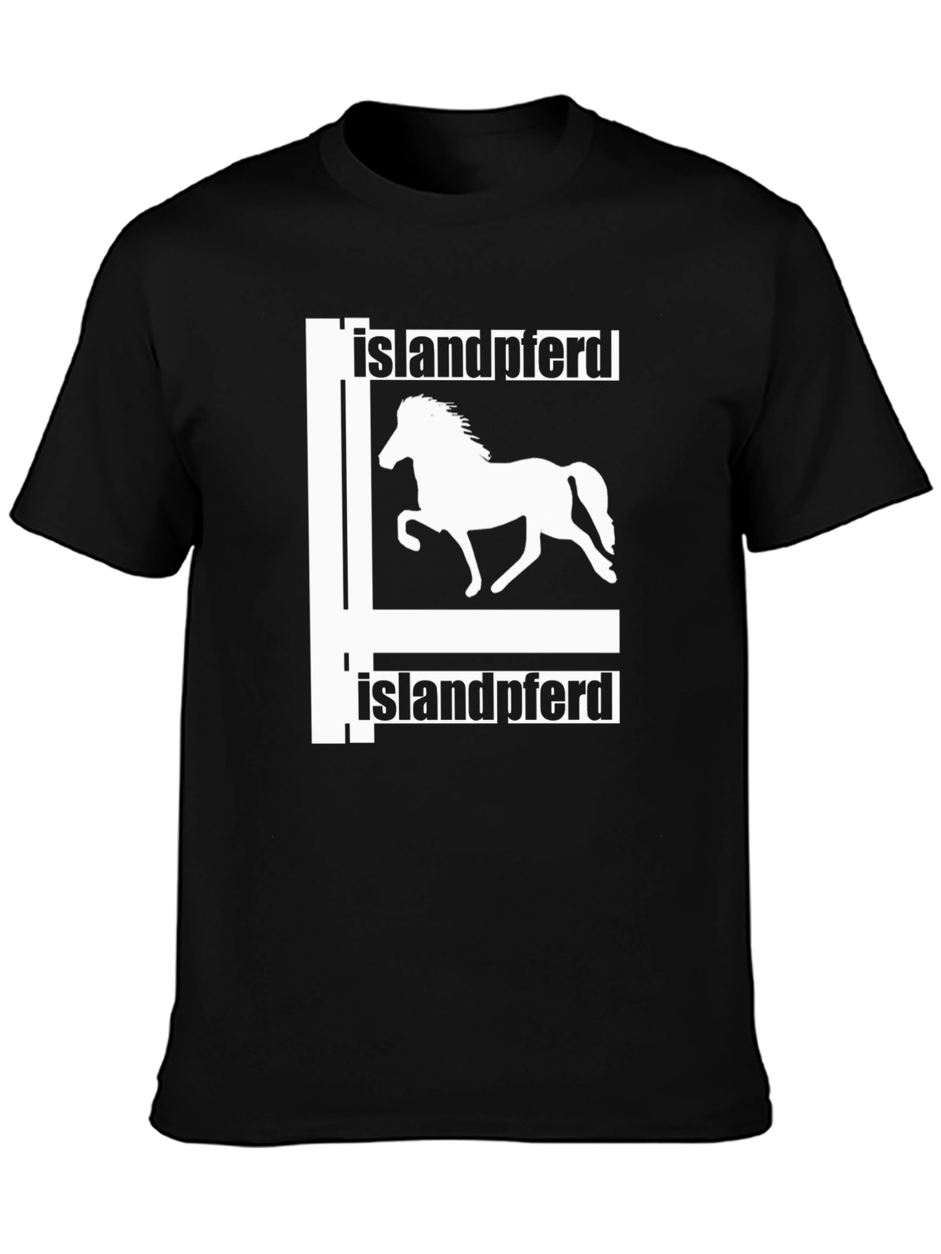 Islandpferd Horse T-Shirt - Black Graphic Tee