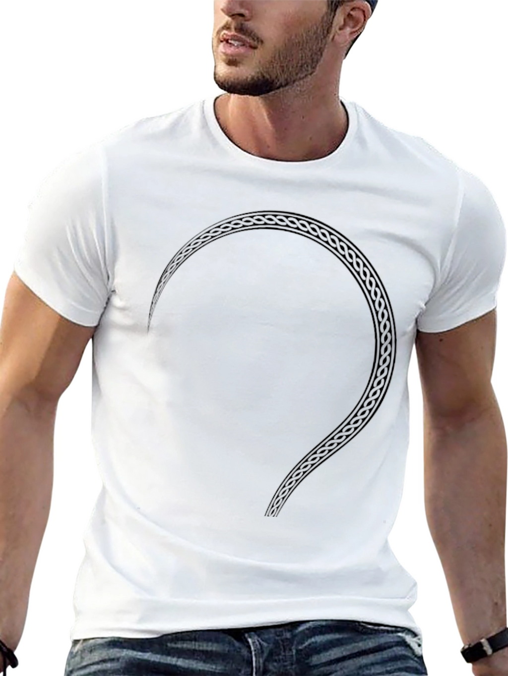 Mens Black Celtic Knot Graphic Tee