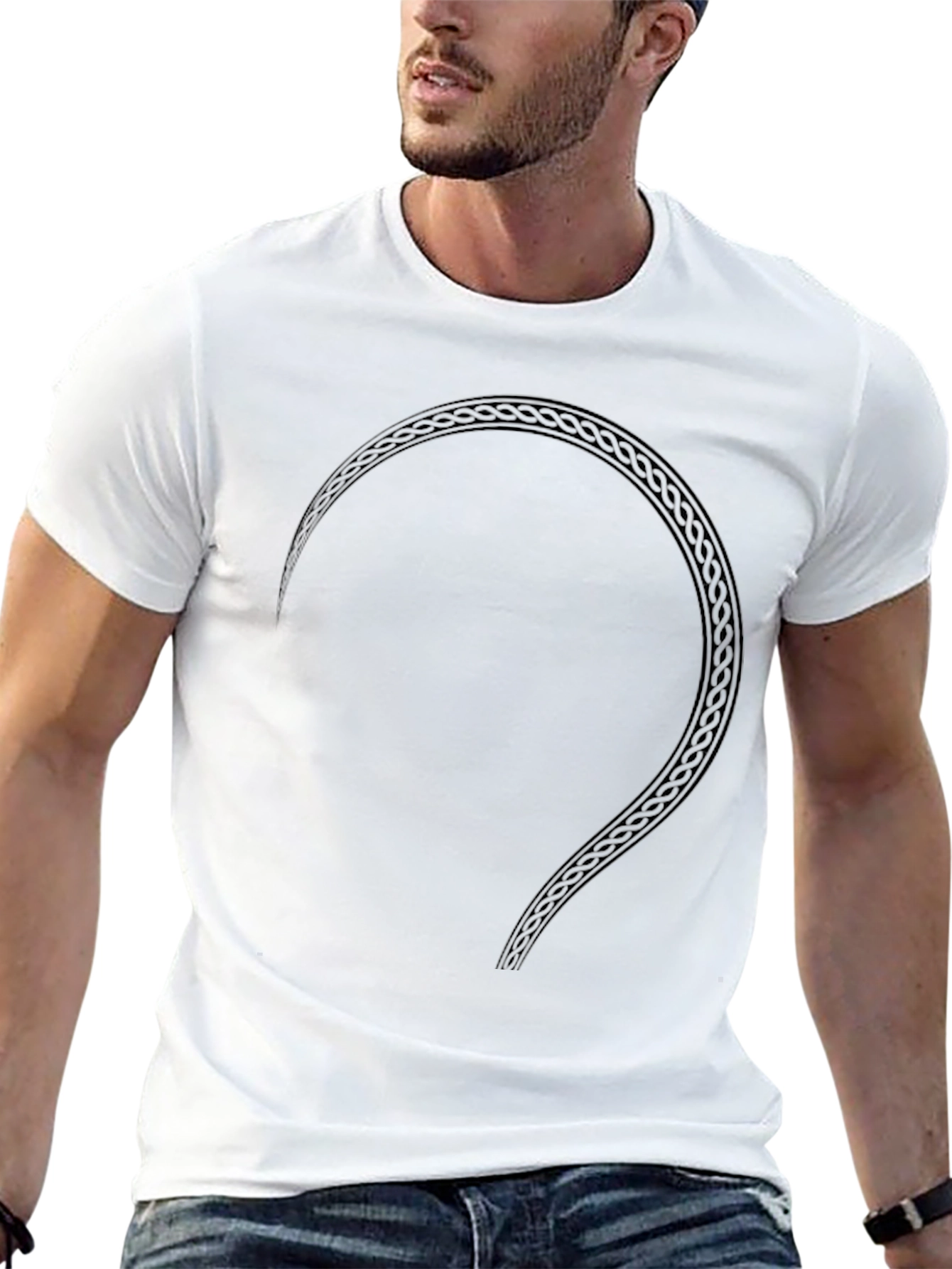 Mens Black Celtic Knot Graphic Tee