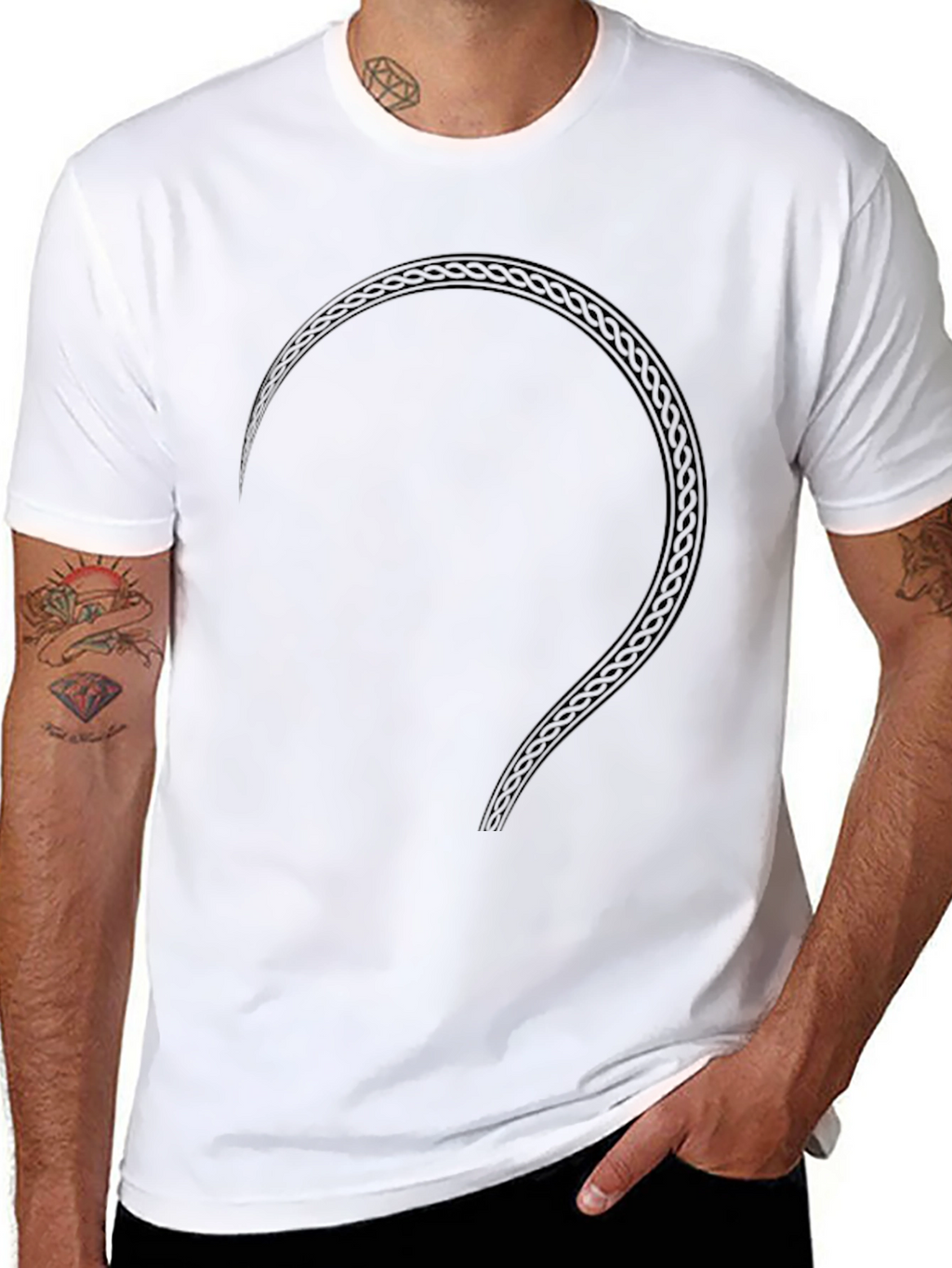 Mens Black Celtic Knot Graphic Tee