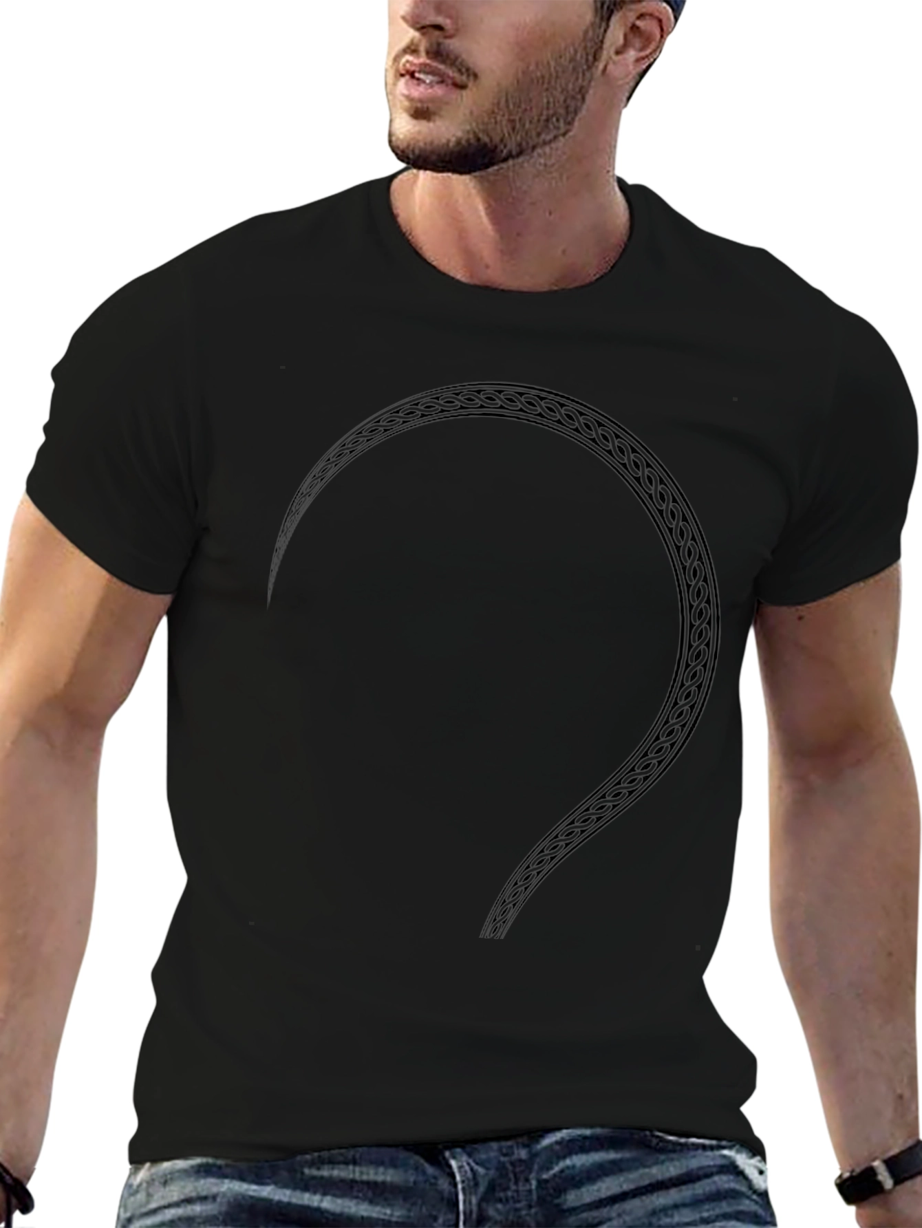Mens Black Celtic Knot Graphic Tee