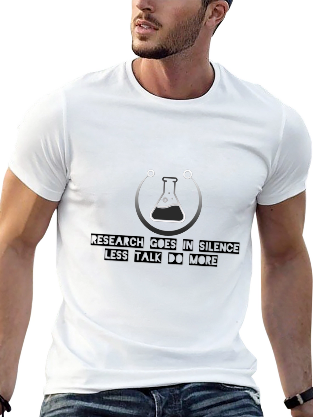 Research in Silence Graphic T-Shirt - Black