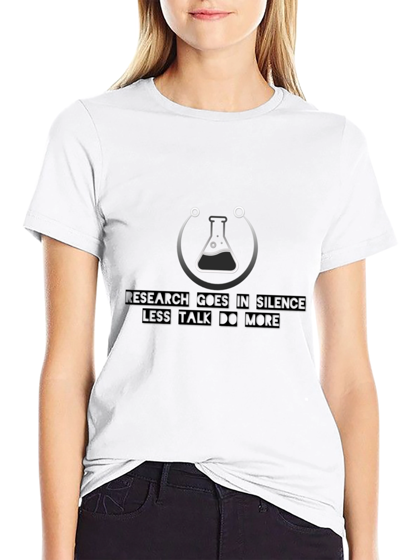 Research in Silence Graphic T-Shirt - Black