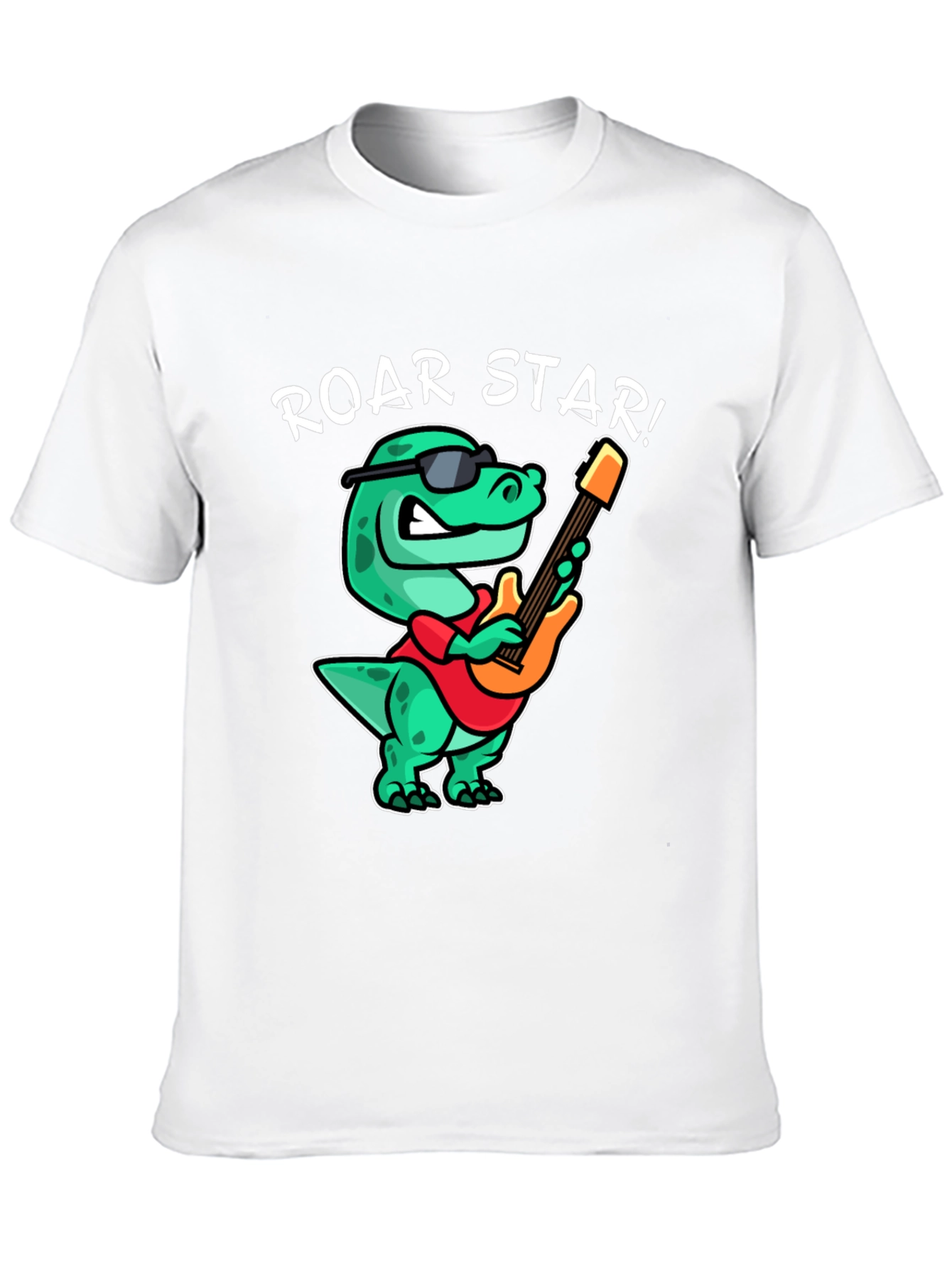 Roar Star Dino Guitarist Graphic Tee