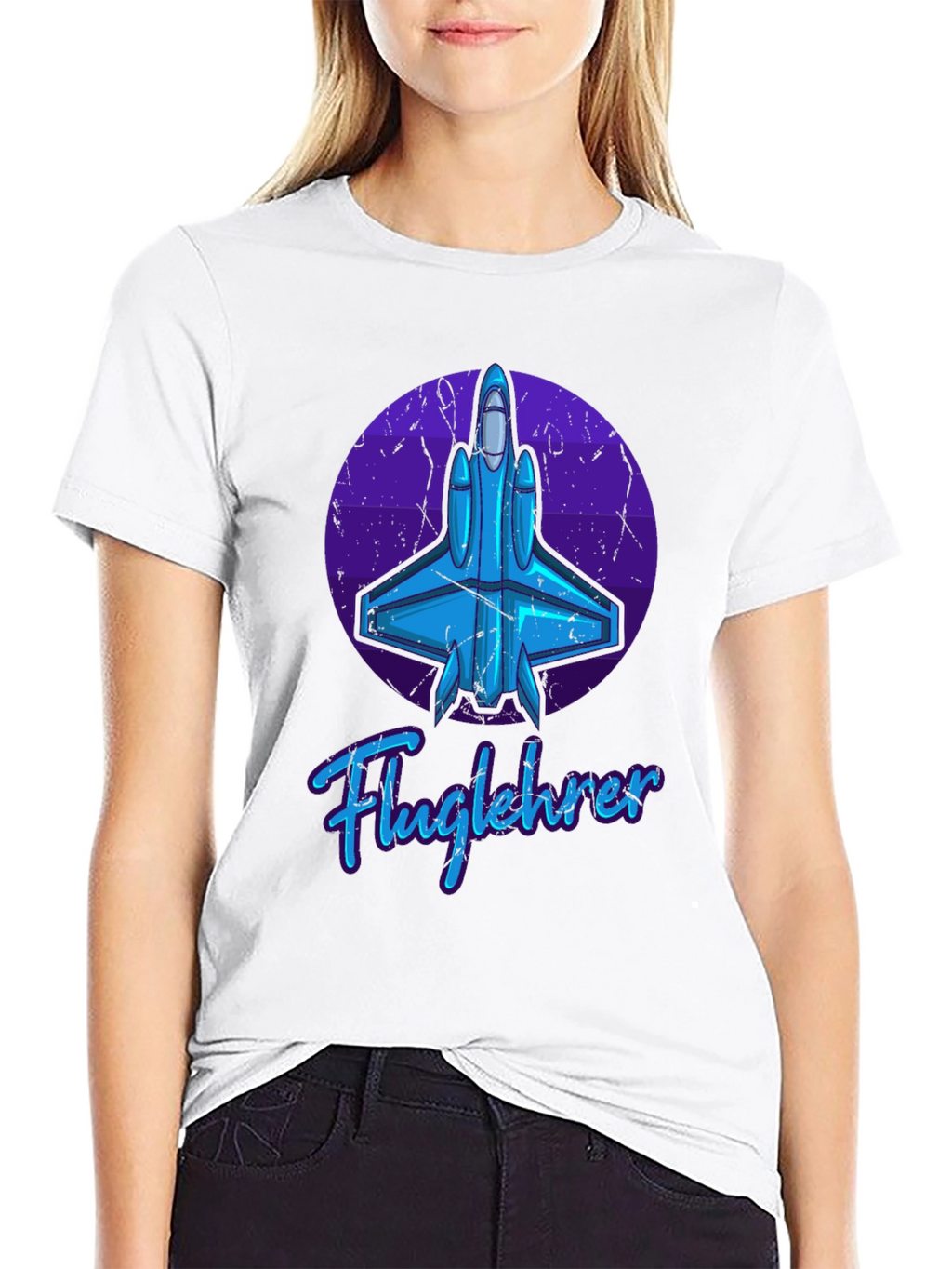 Fluglehrer Fighter Jet Graphic Tee - Black