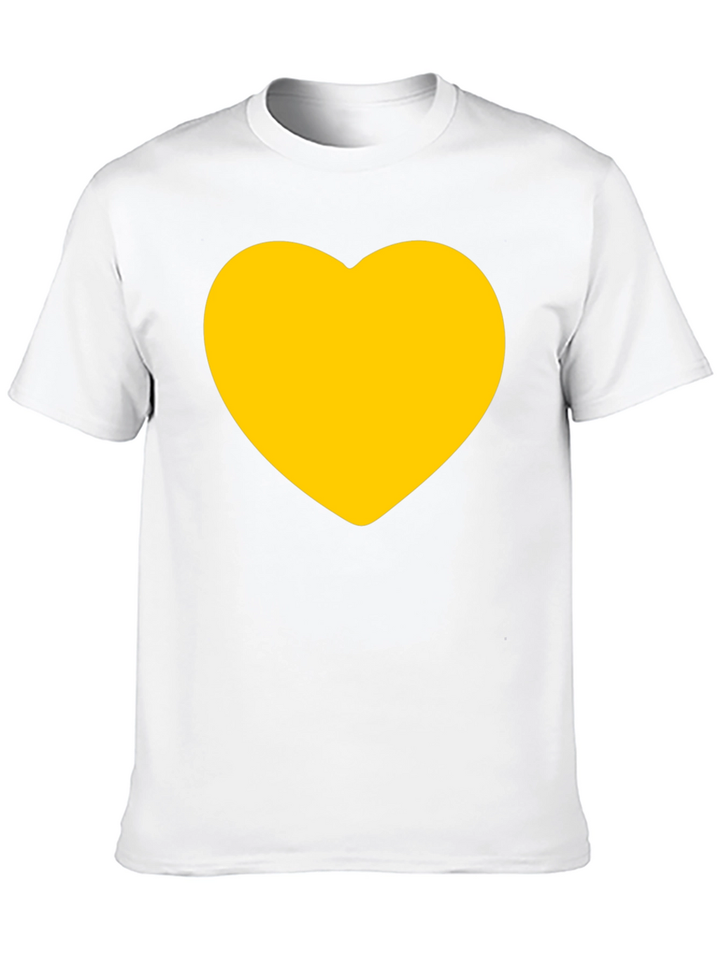 Black T-Shirt with Gold Heart Graphic