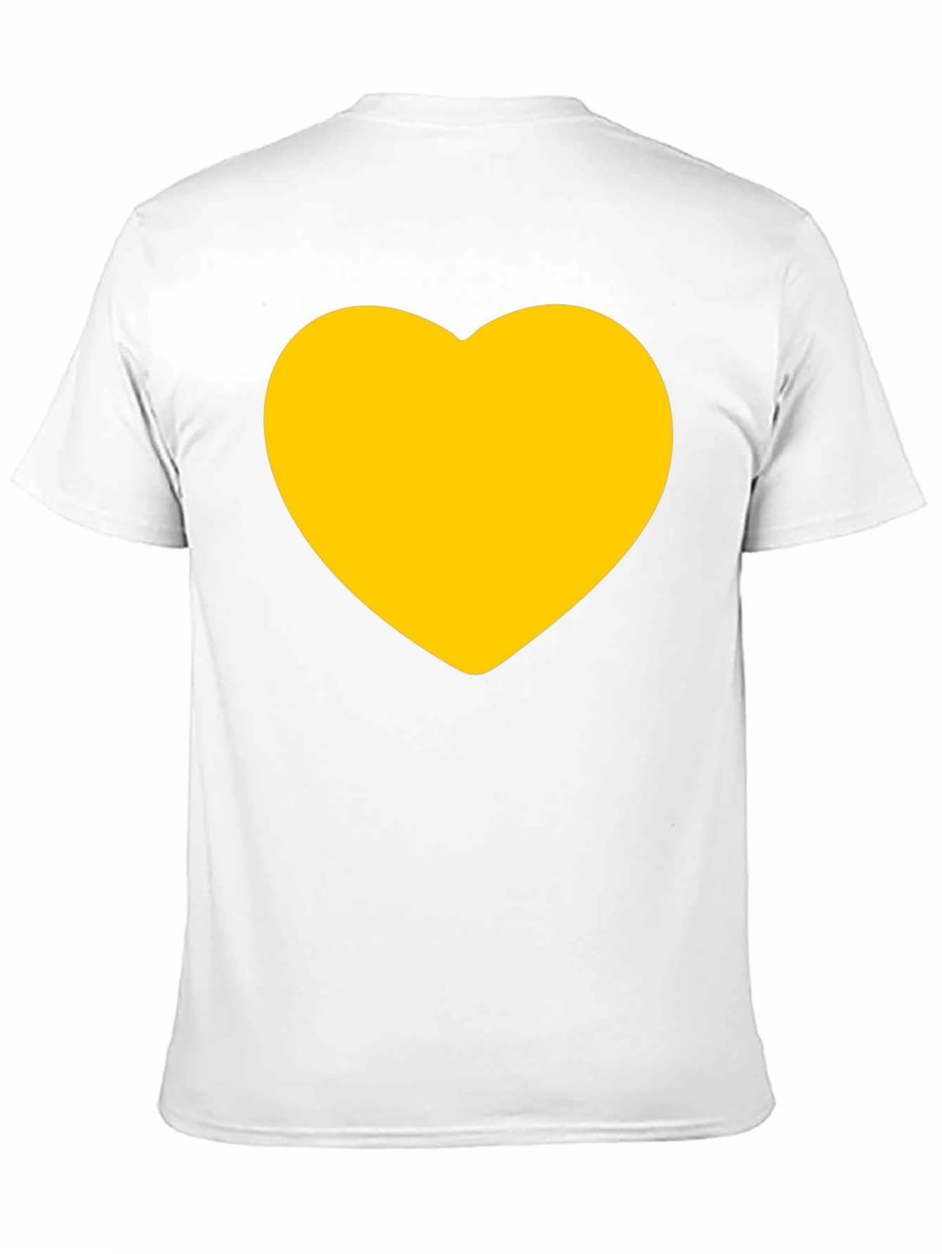 Black T-Shirt with Gold Heart Graphic